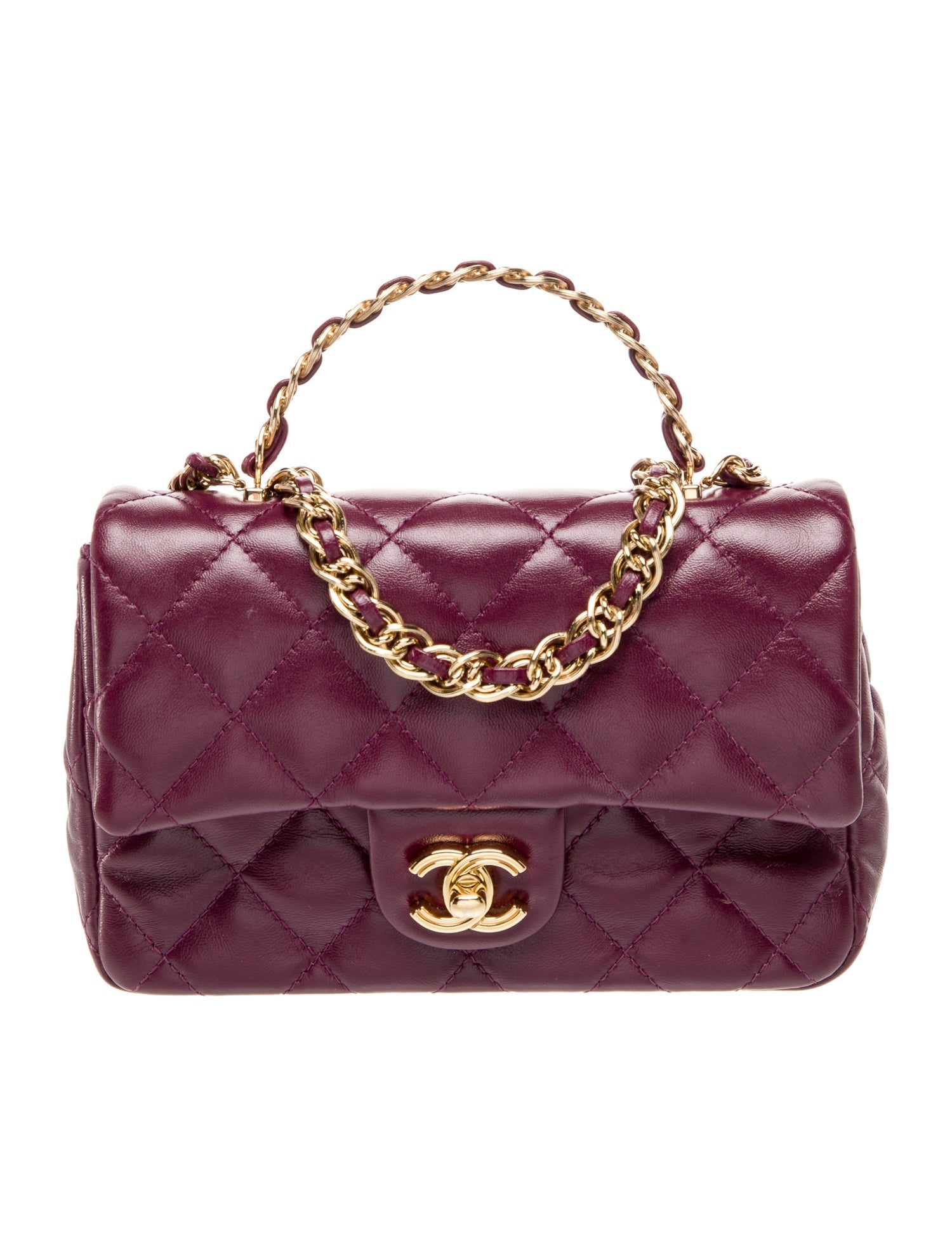 Chanel Mini Chain Link Top Handle Flap Bag