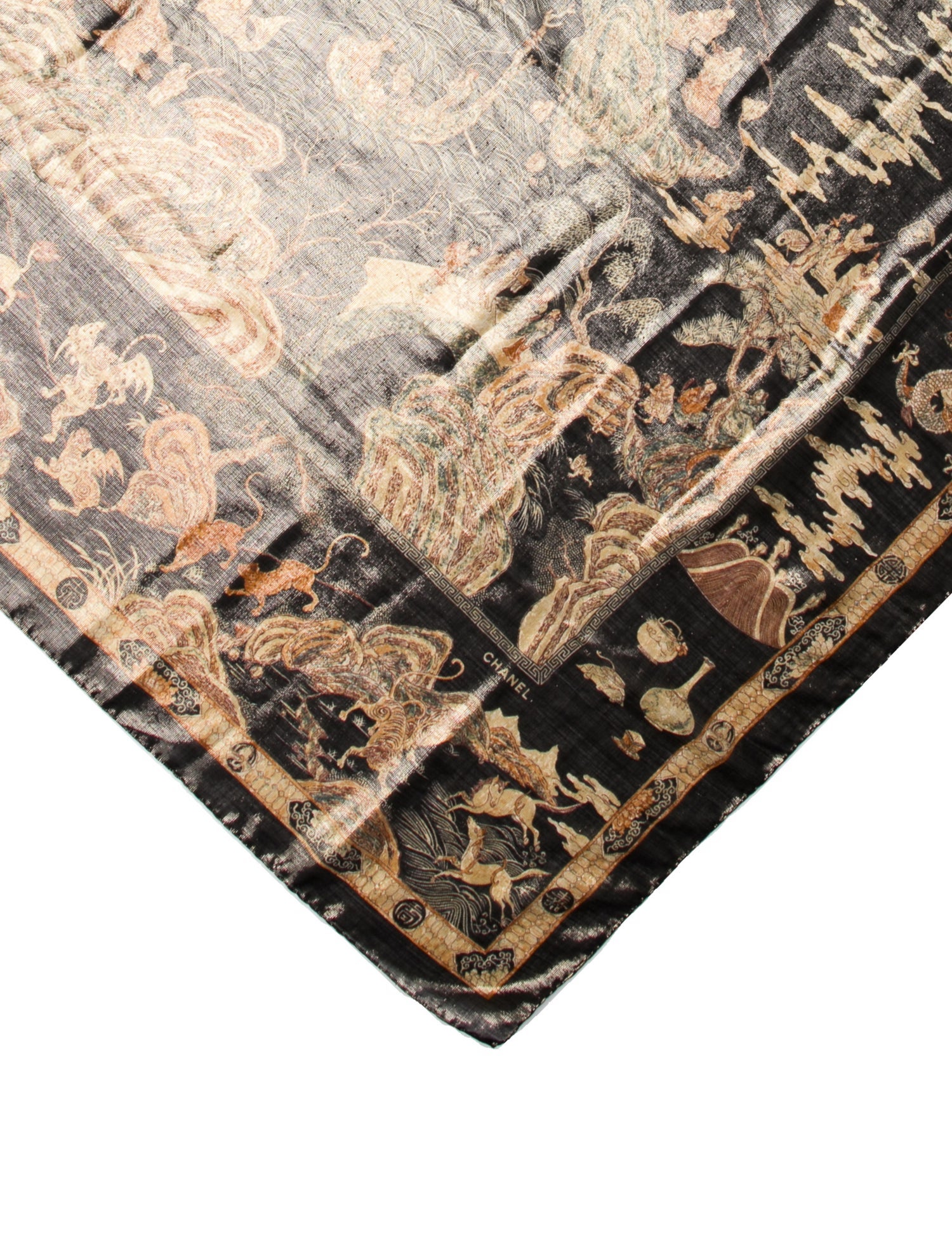 Chanel Chinese Coromandel Vintage Shawl