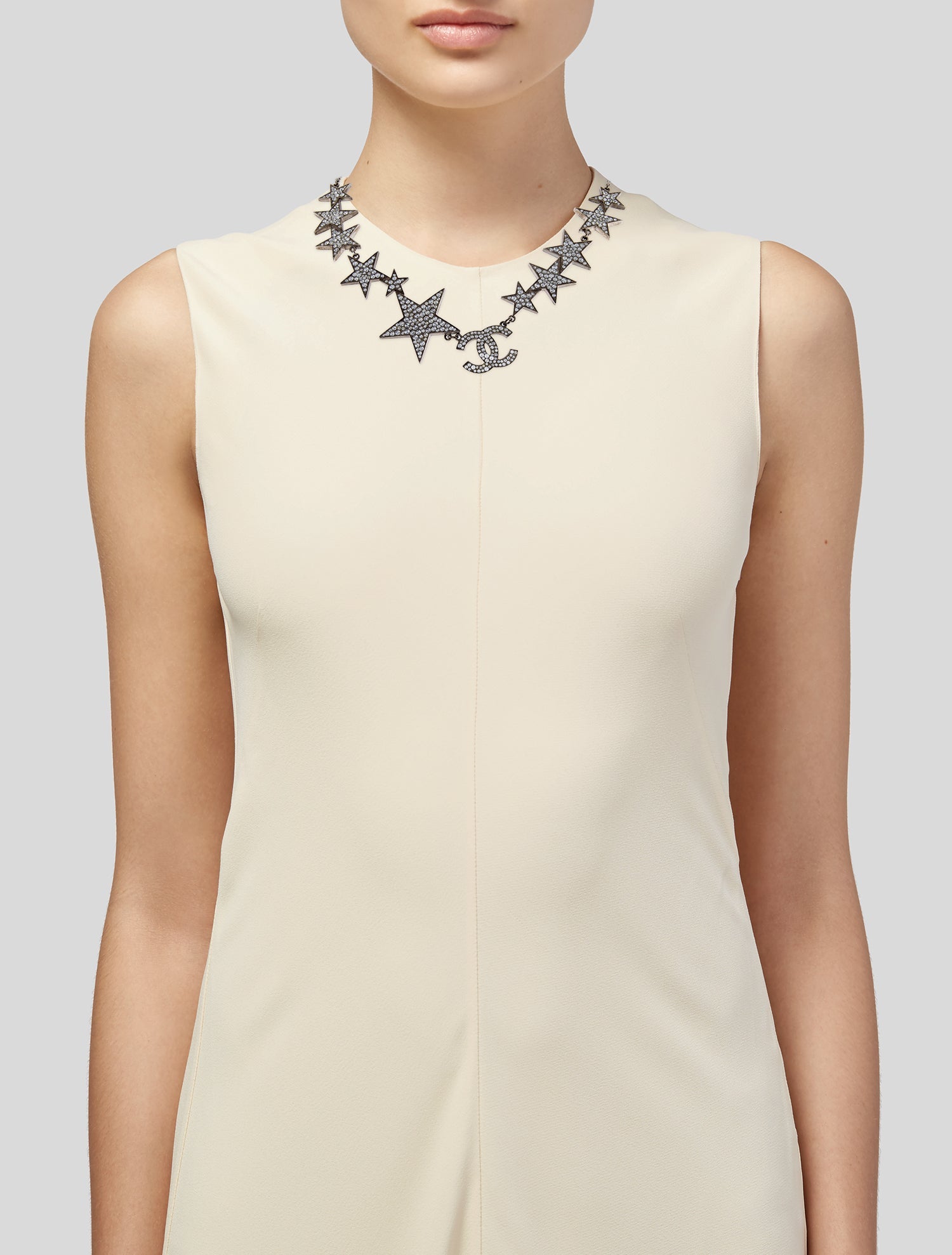 Chanel Strass CC & Star Collar Necklace