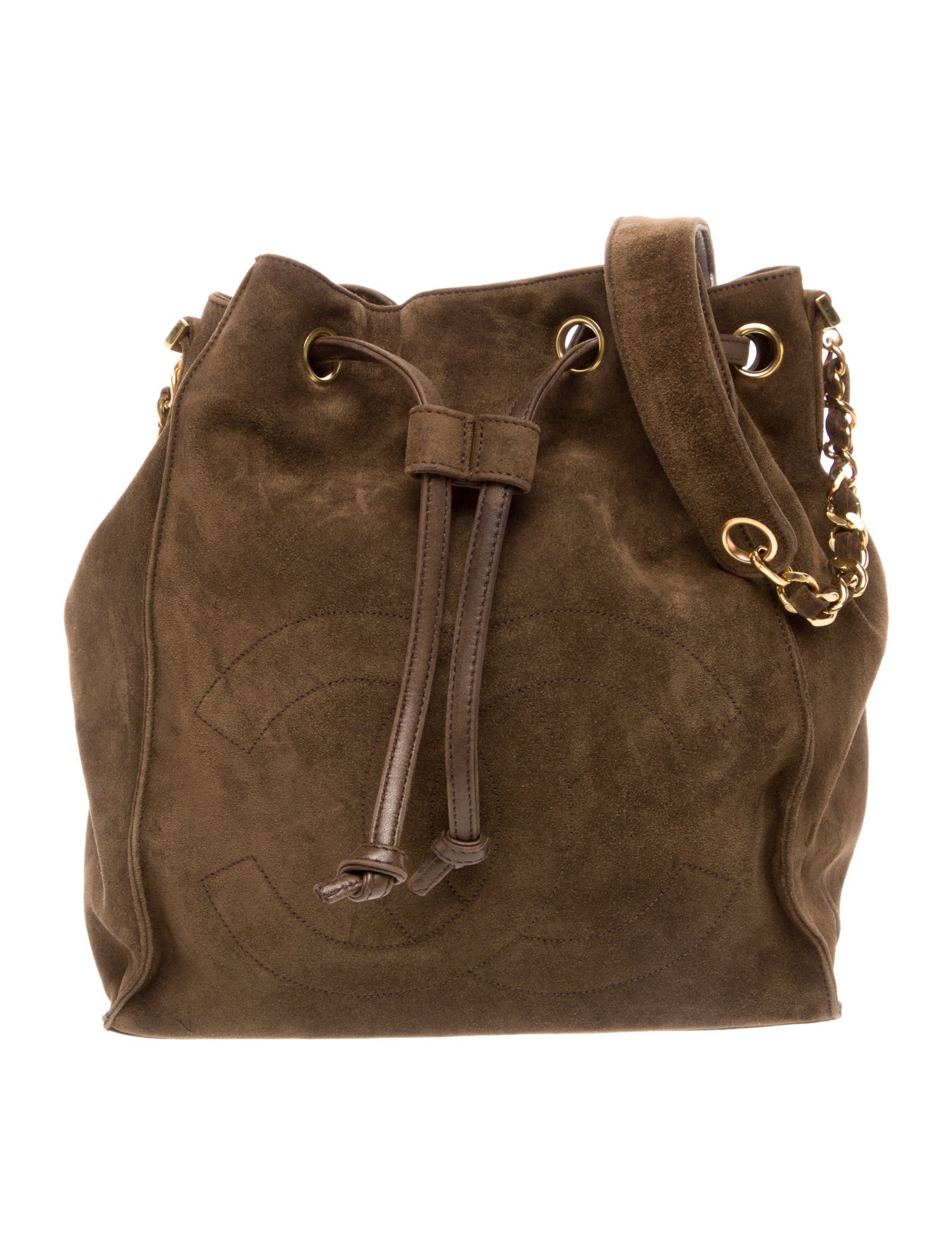 Chanel Suede Timeless CC Bucket Bag