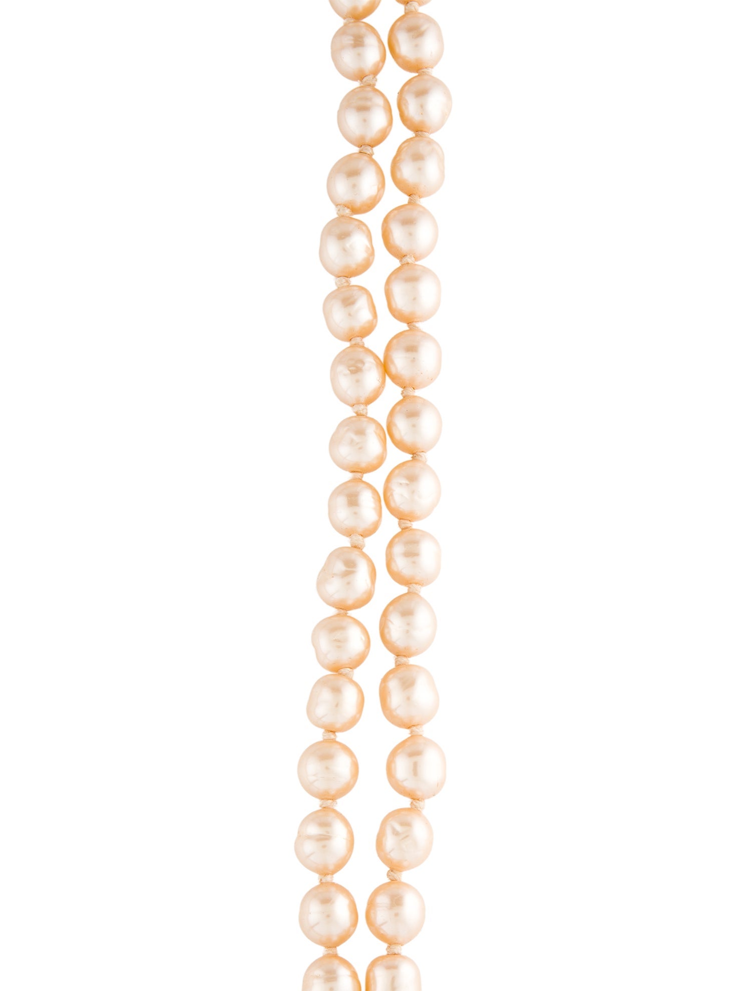 Chanel Vintage Faux Pearl Bead Strand Necklace