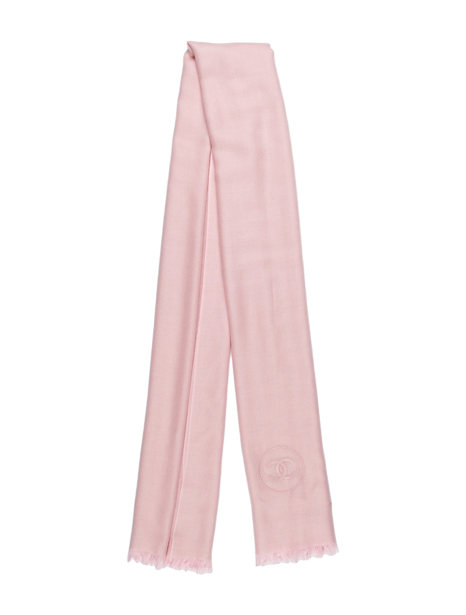 Chanel Silk Interlocking CC Logo Shawl