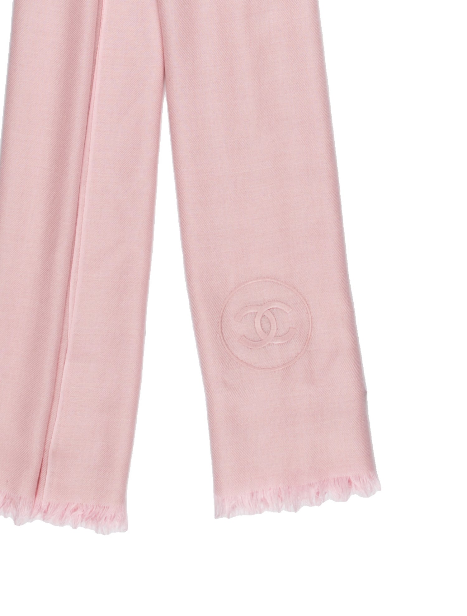 Chanel Silk Interlocking CC Logo Shawl