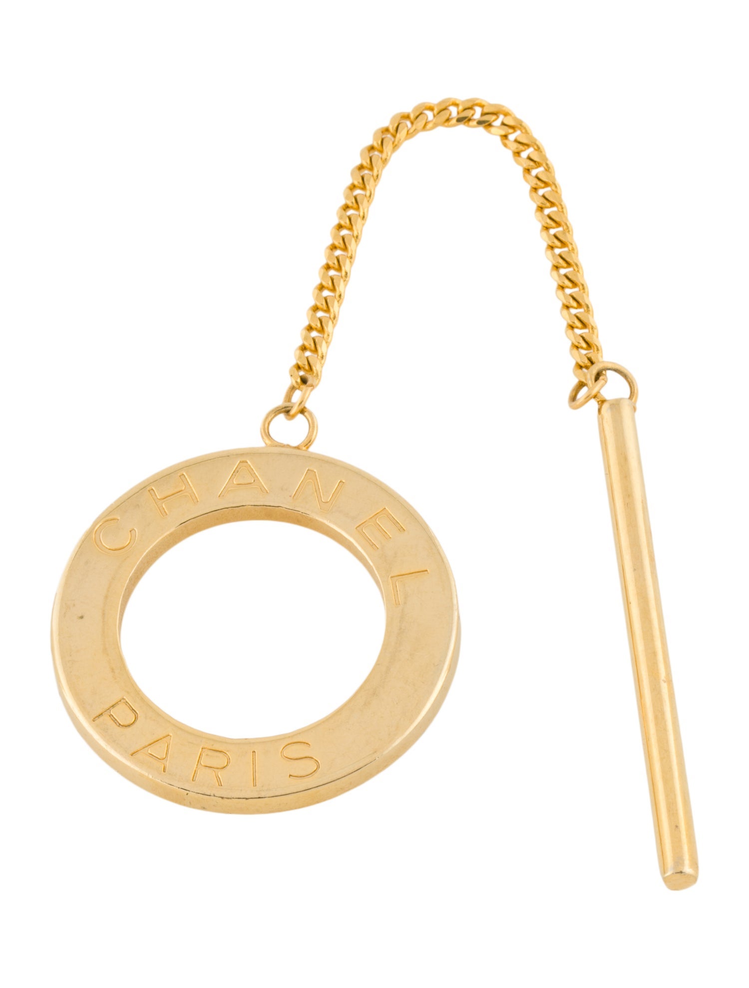 Chanel Gold Logo Scarf Ring