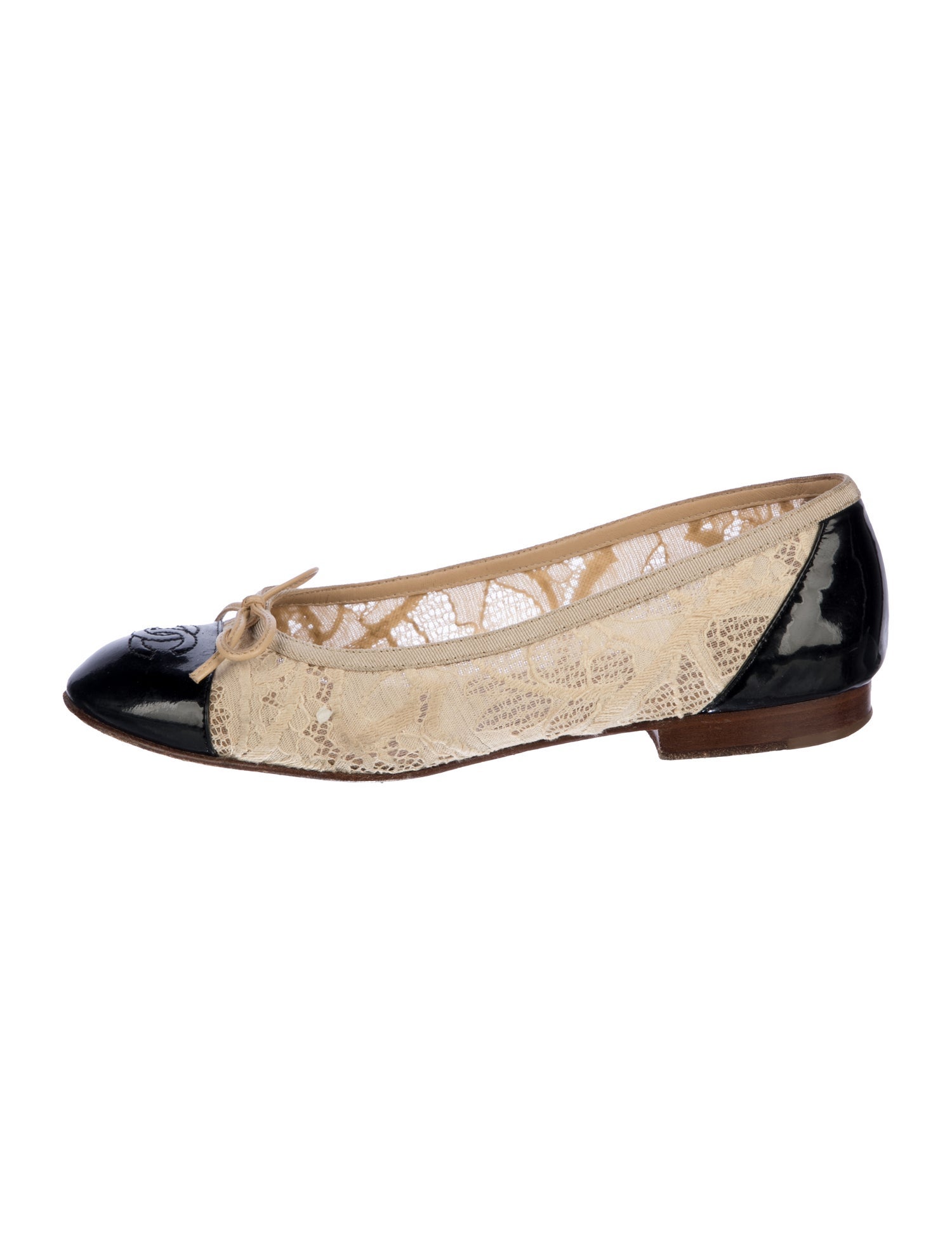 Chanel Vintage Interlocking CC Logo Ballet Flats