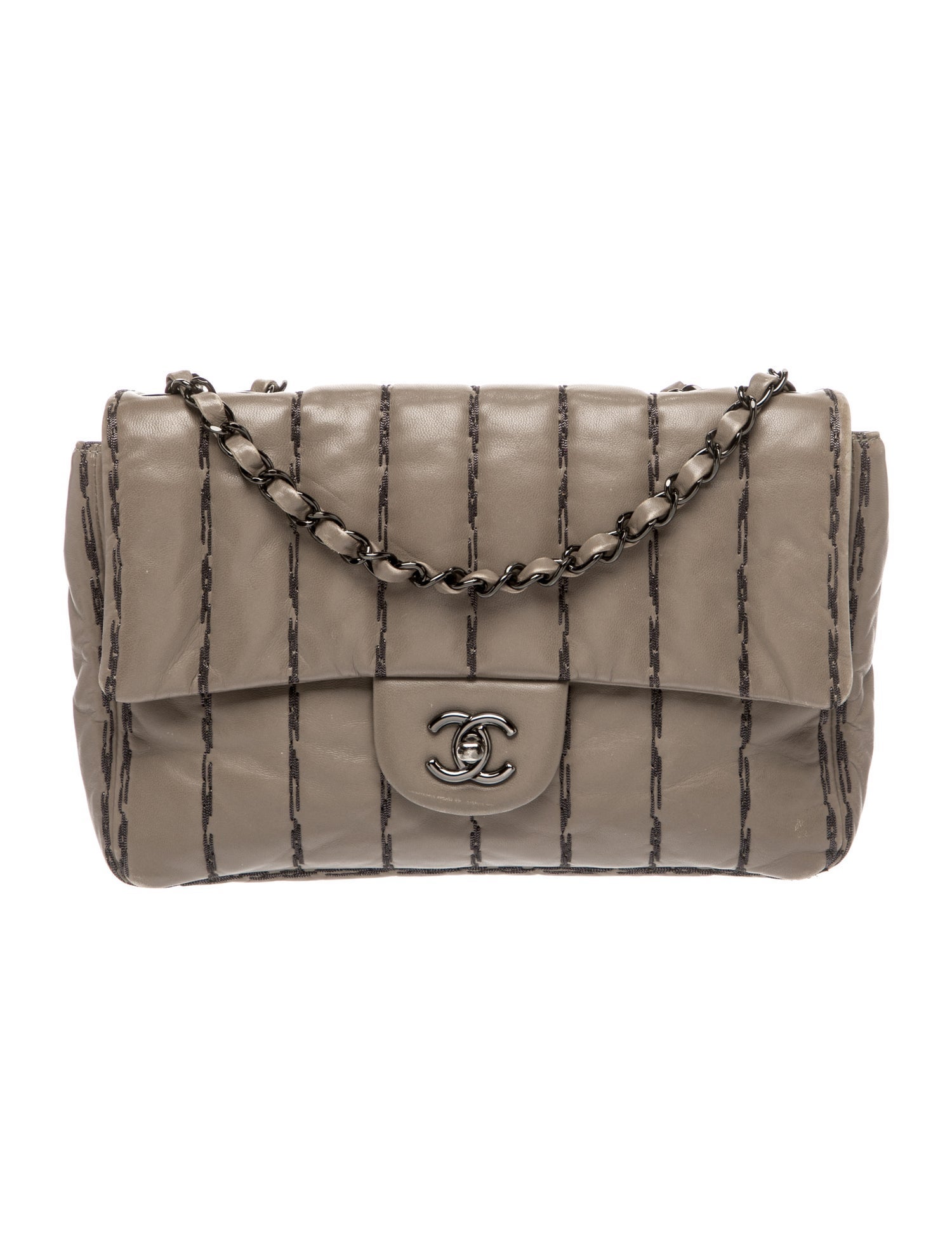 Chanel Medium Vertical Quilt Stitch Flap Bag