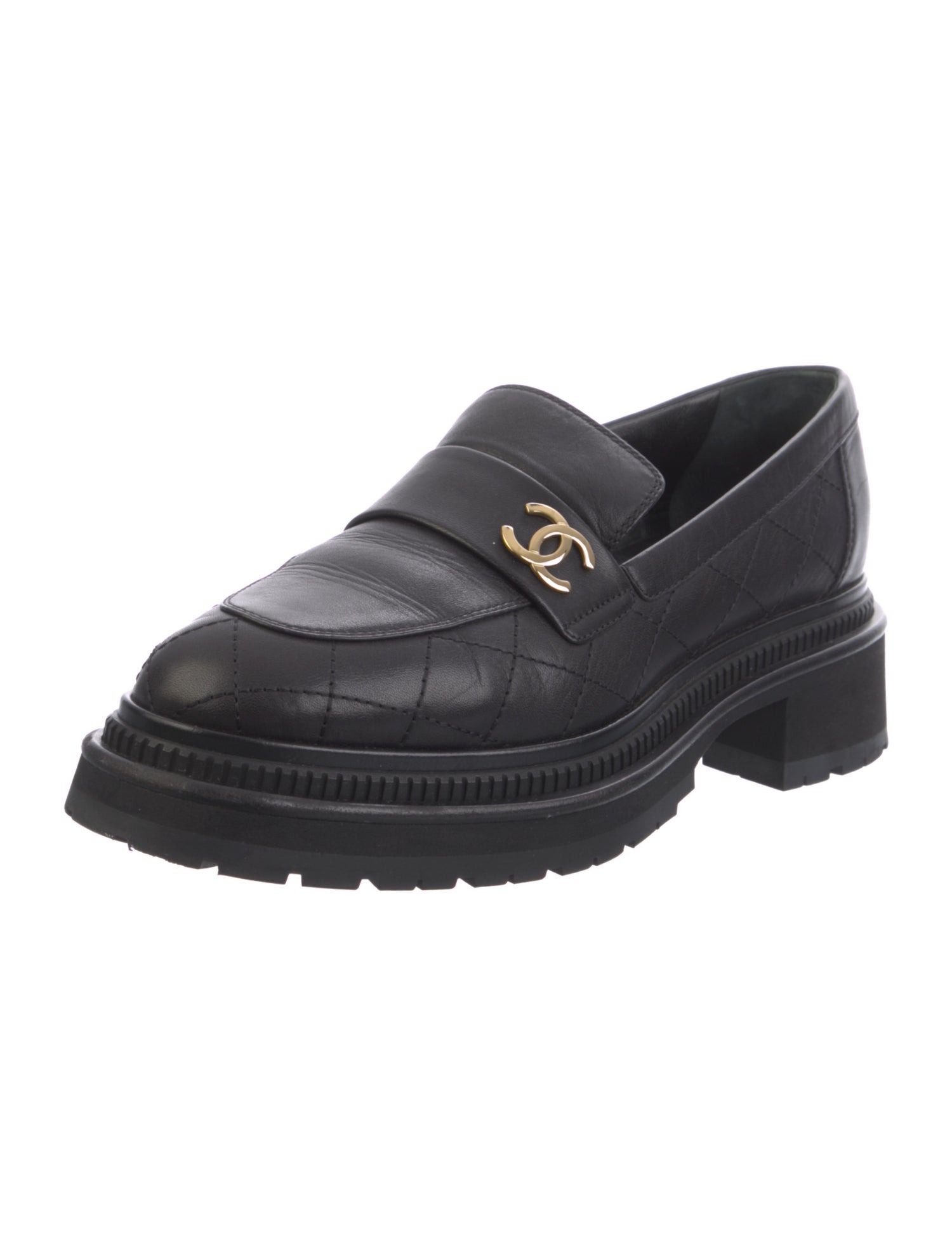 Chanel 2023 Interlocking CC Logo Loafers