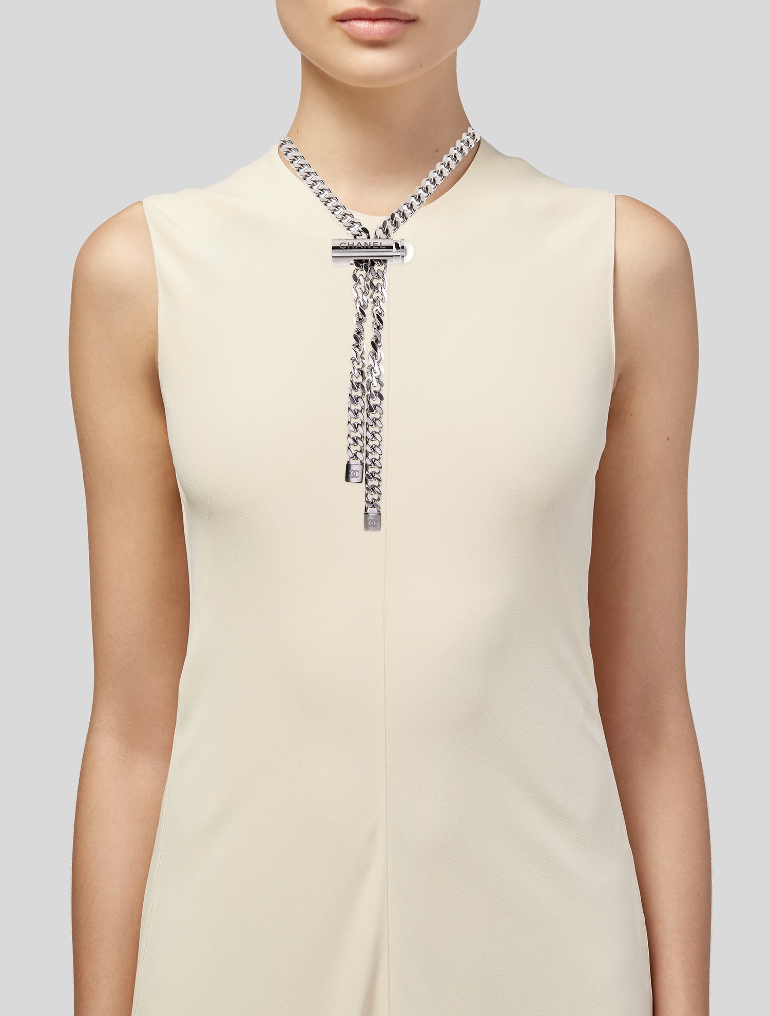 Chanel Faux Pearl Bolo Necklace w/ Tags