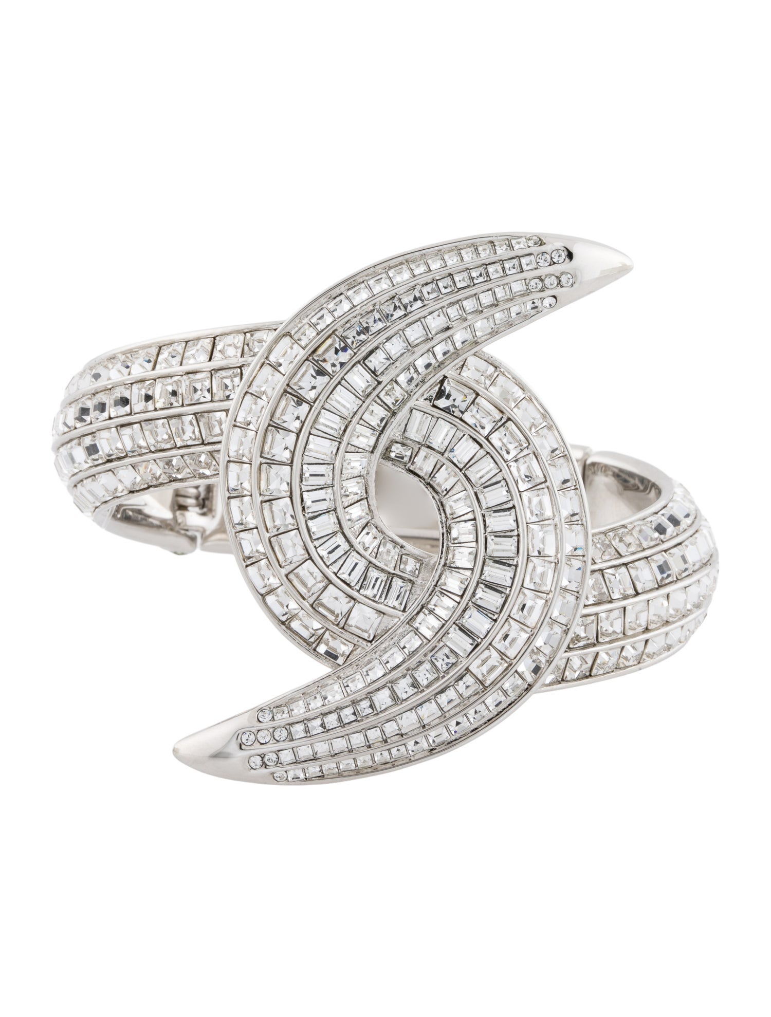 Chanel Strass Hinged Bangle