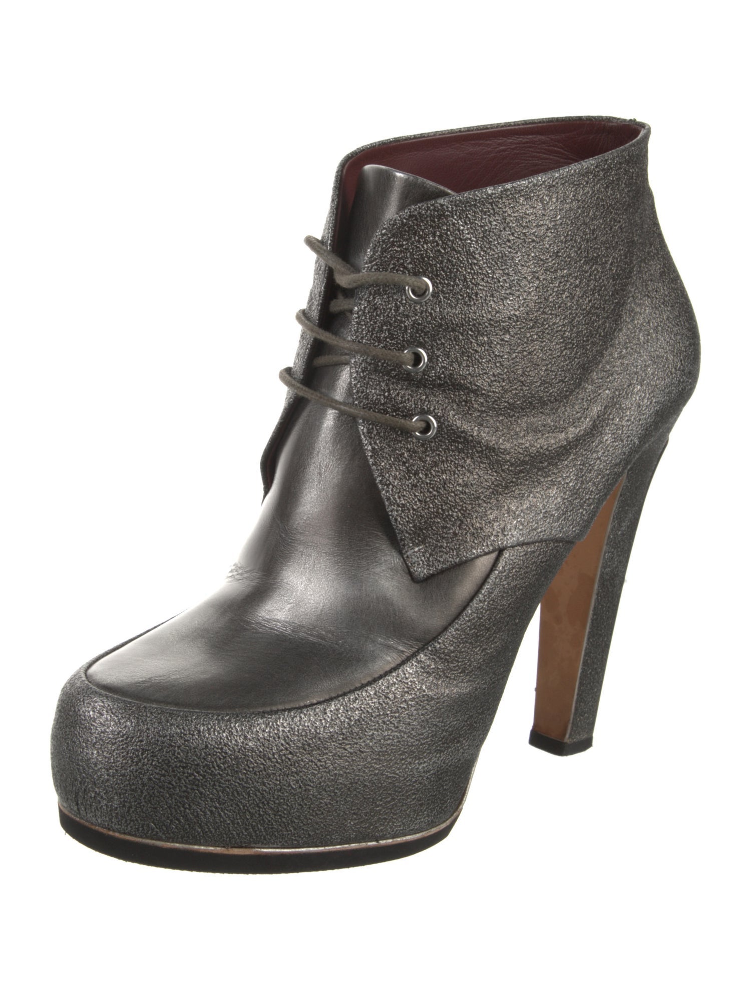 Chanel Leather Lace-Up Boots