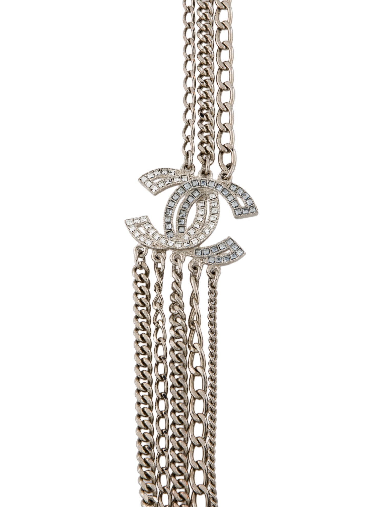 Chanel Strass CC Multistrand Necklace