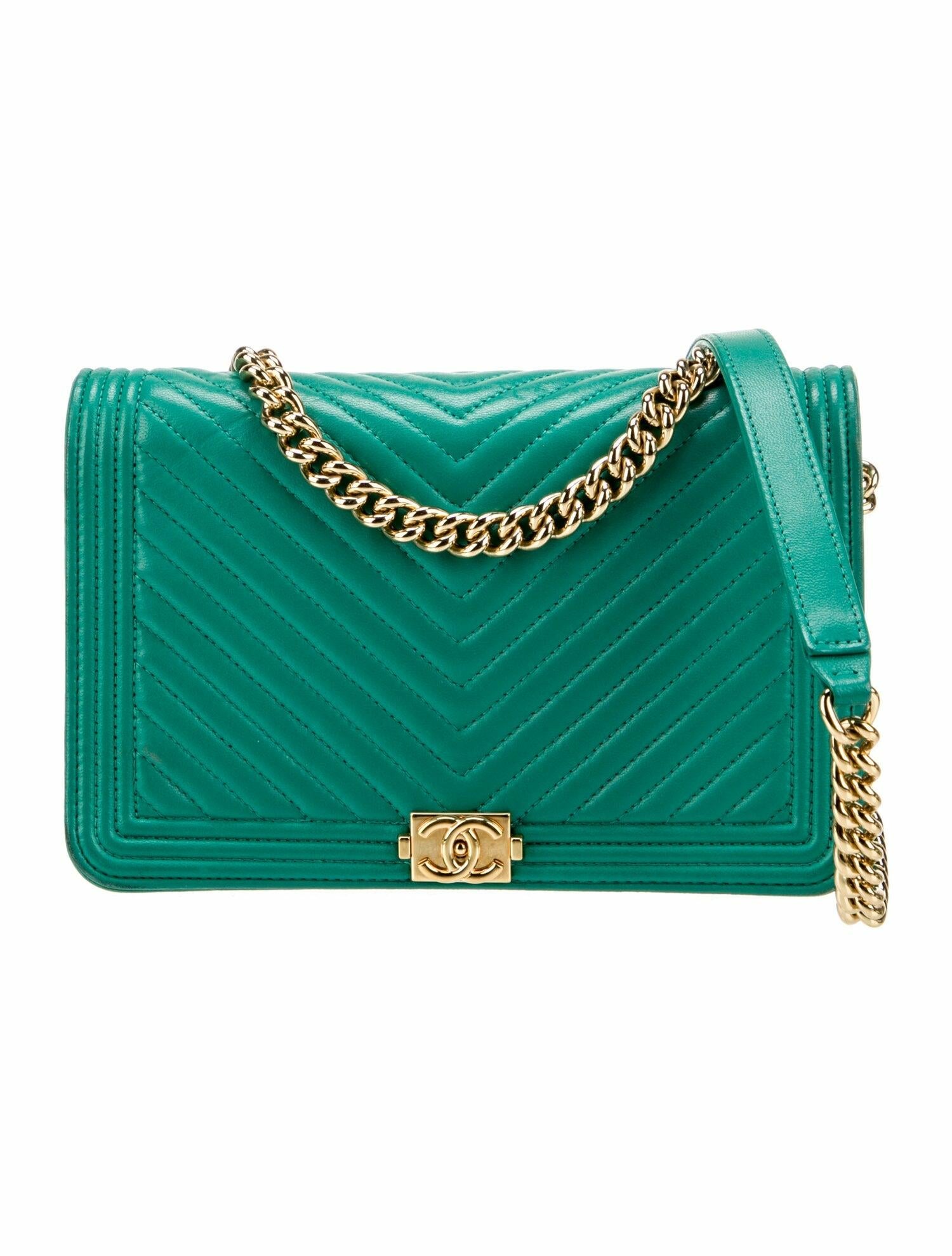 Chanel Chevron Boy Wallet on Chain