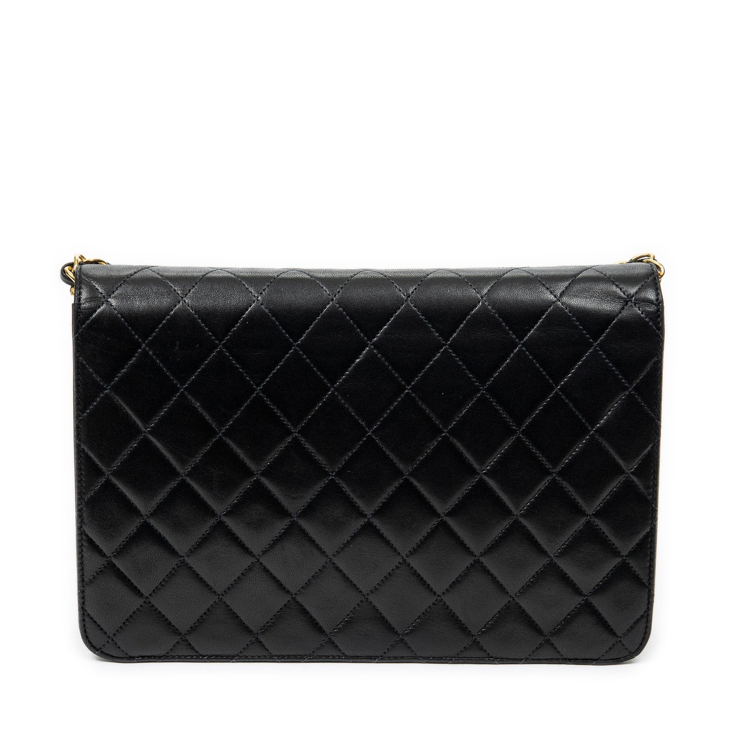 Chanel Leather Vintage Push Lock Straight Flap