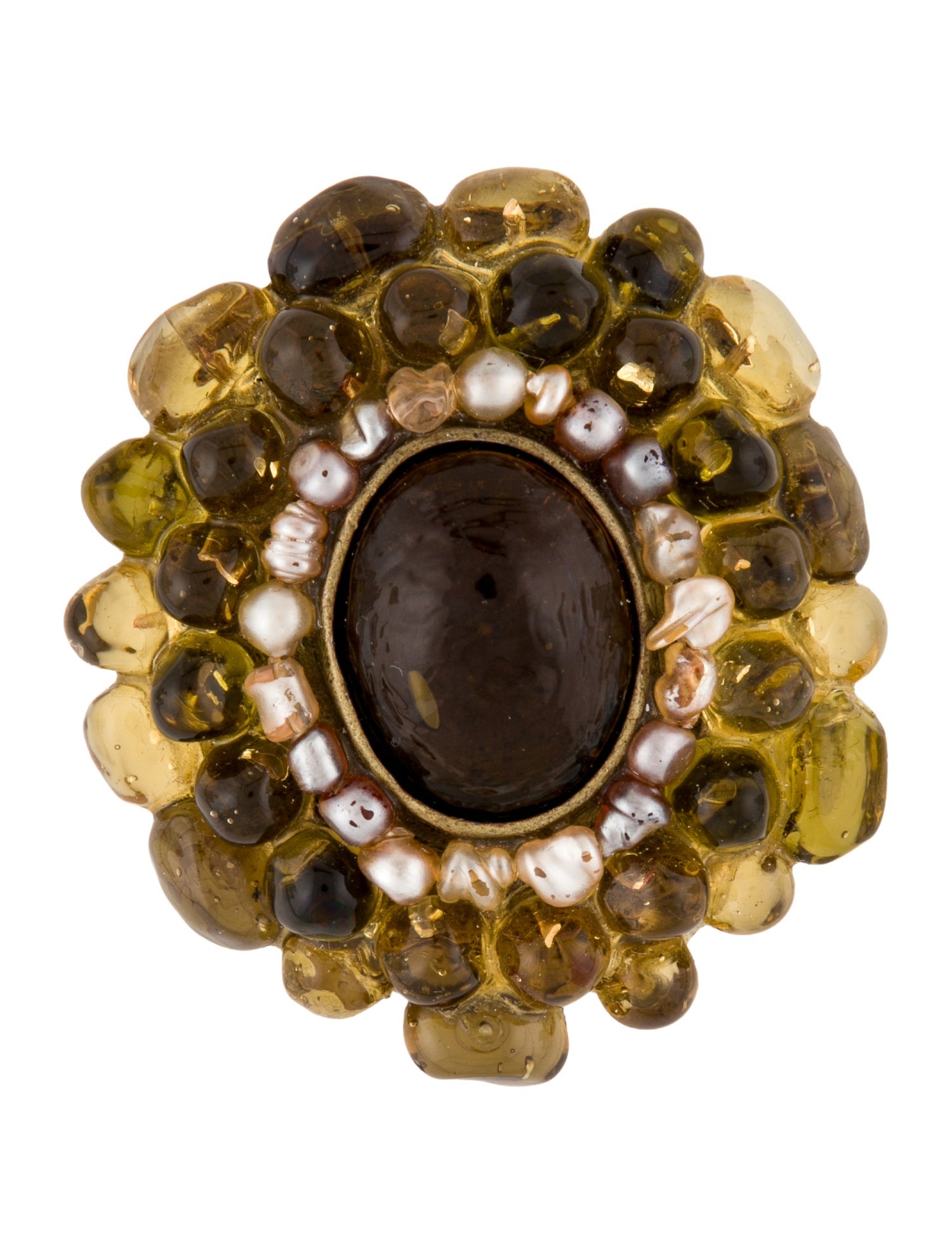 Chanel Vintage Faux Pearl & Gripoix Convertible Brooch Pendant