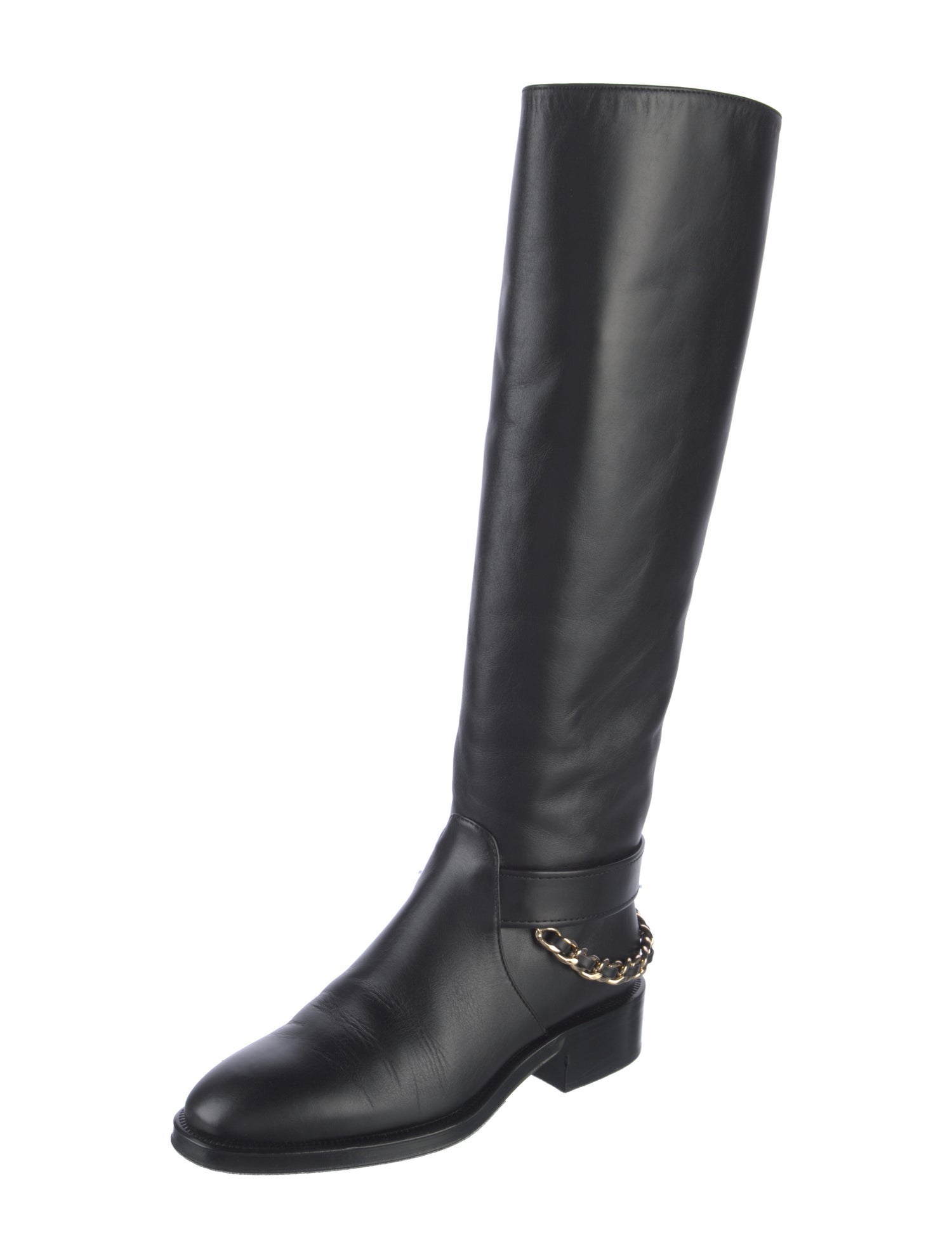 Chanel 2022 Interlocking CC Logo Riding Boots
