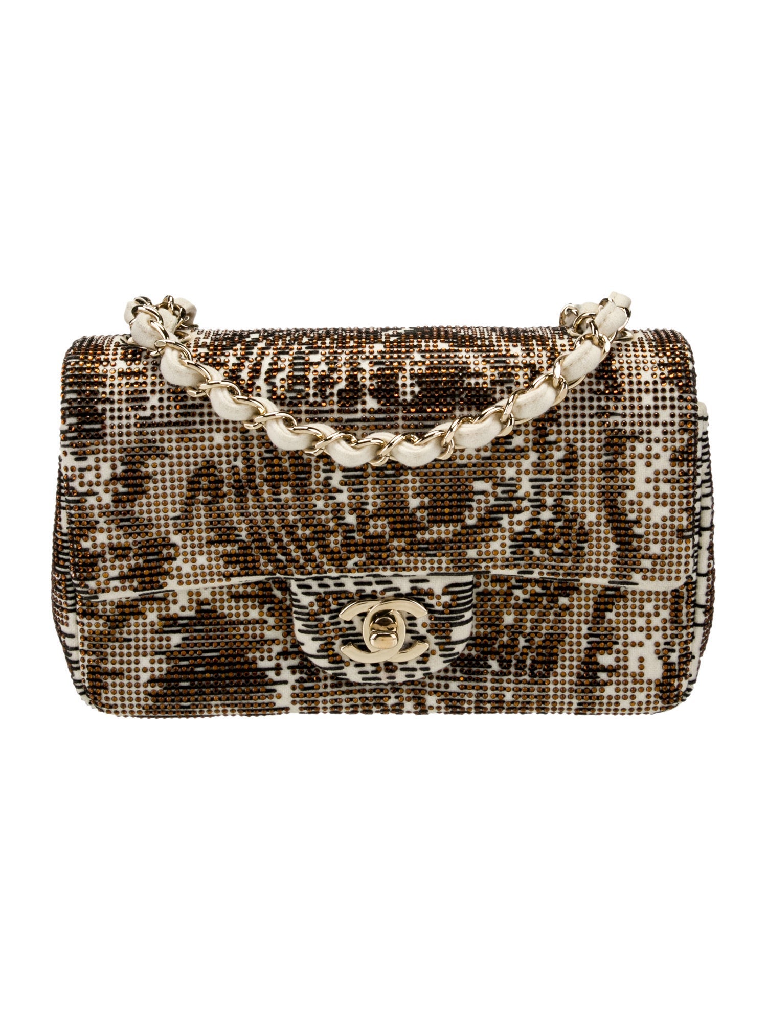 Chanel Crystal Tiger Rectangular Mini Flap Bag