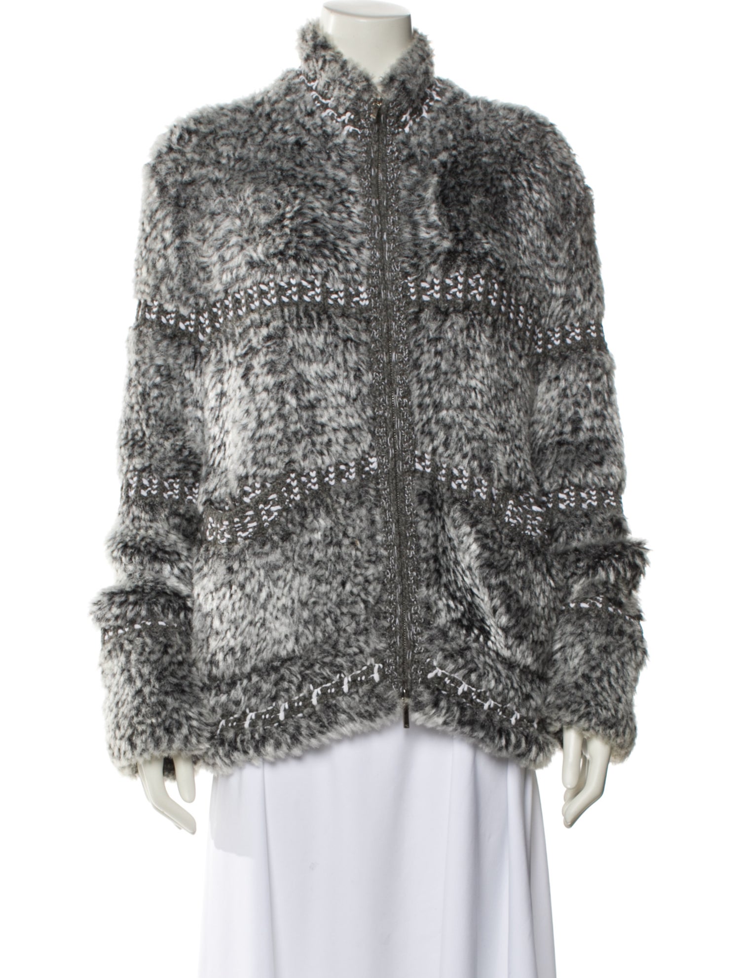 Chanel 2014 Faux Fur Faux Fur Jacket