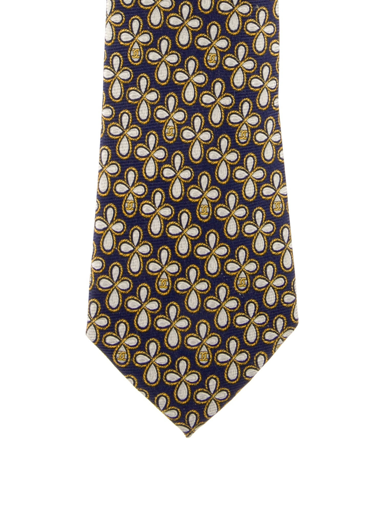 Chanel Silk CC Patterned Tie