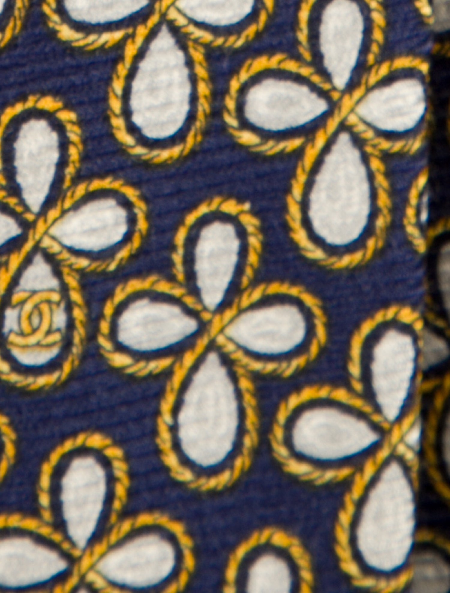 Chanel Silk CC Patterned Tie