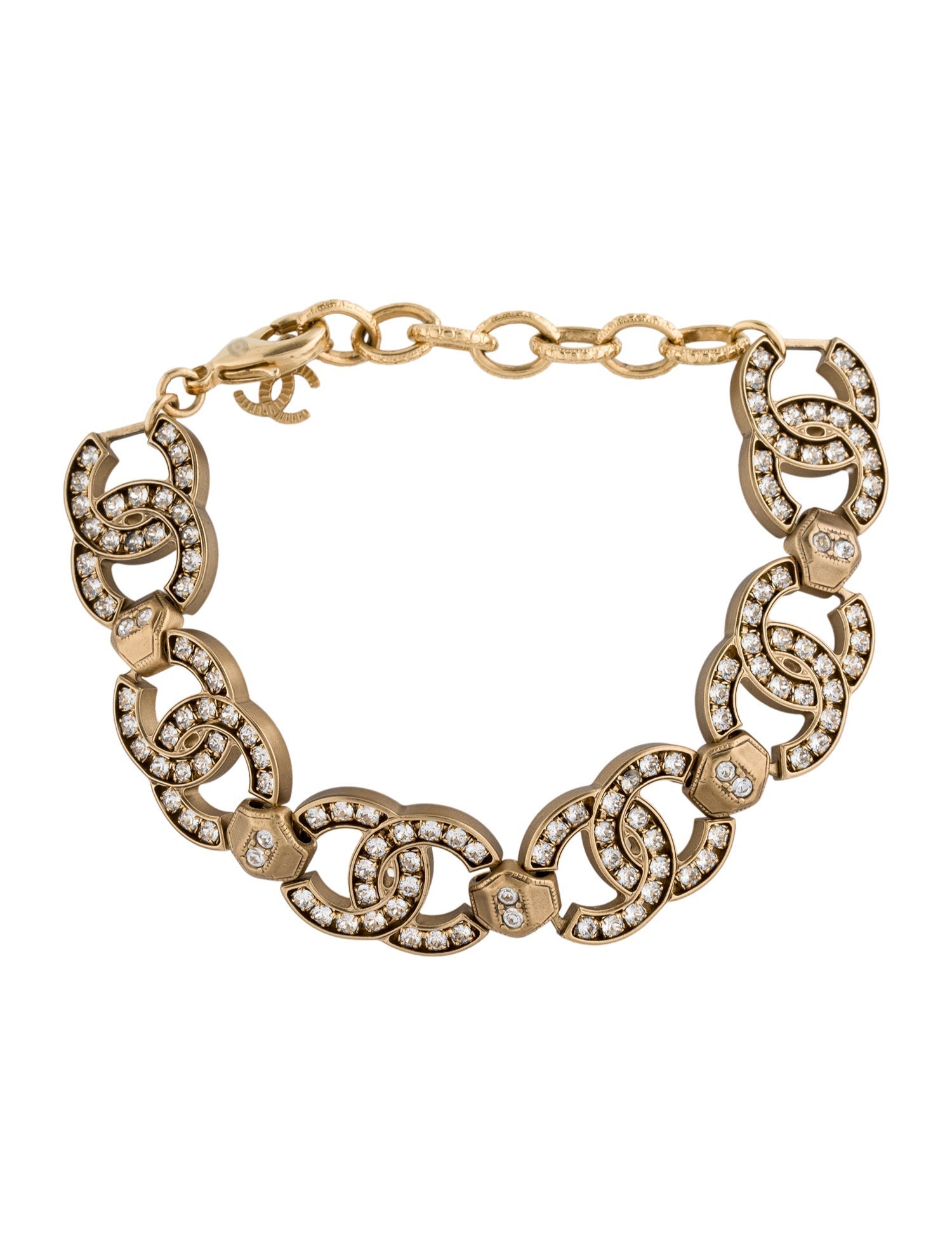 Chanel 2021 Strass CC Link Bracelet
