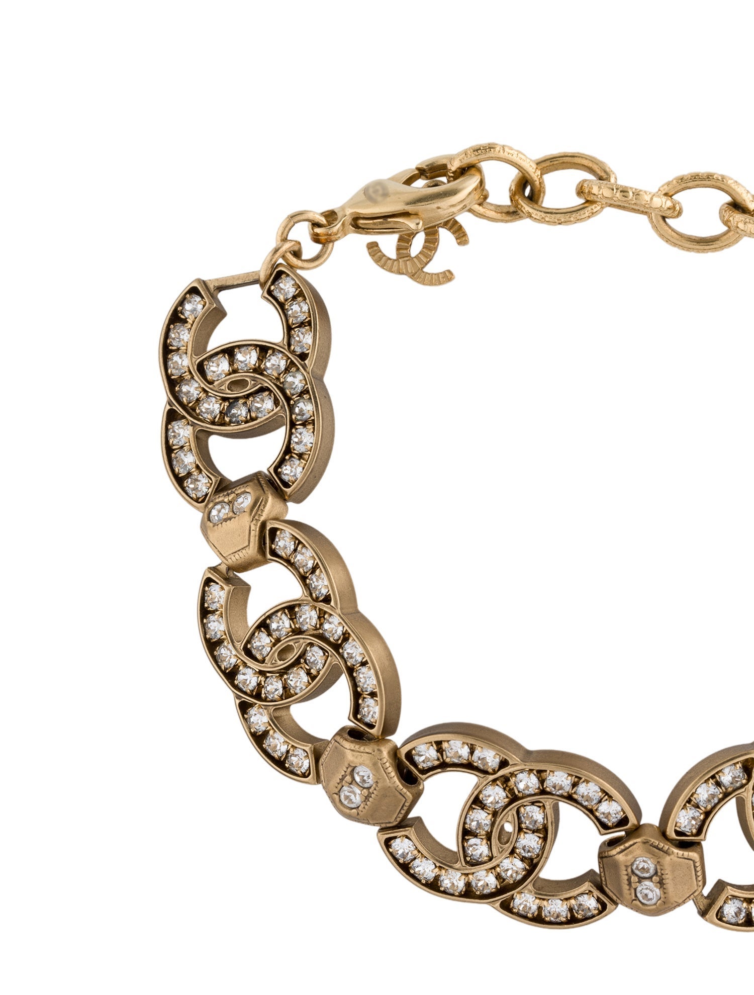 Chanel 2021 Strass CC Link Bracelet