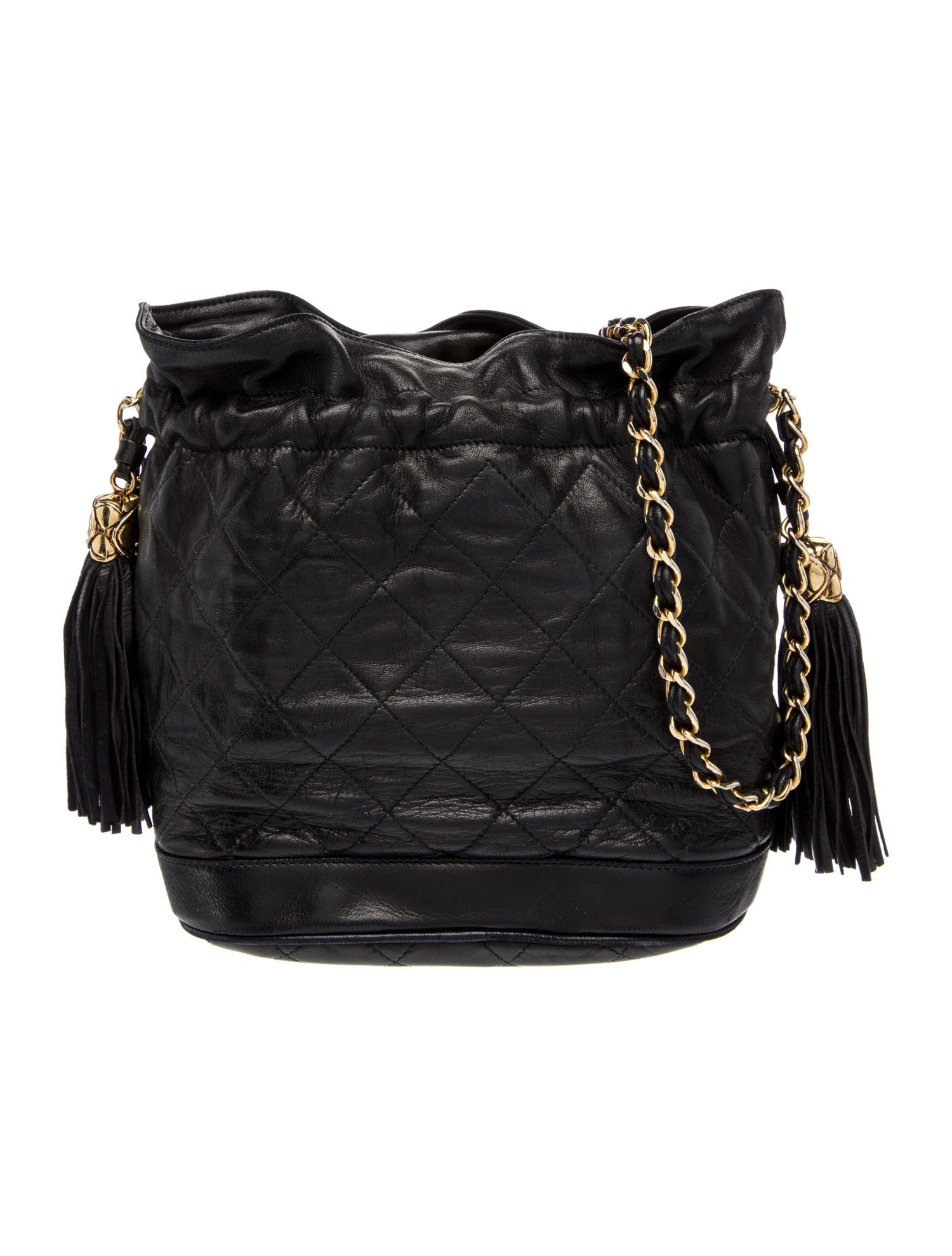Chanel Quilted Tassel Bucket Bag