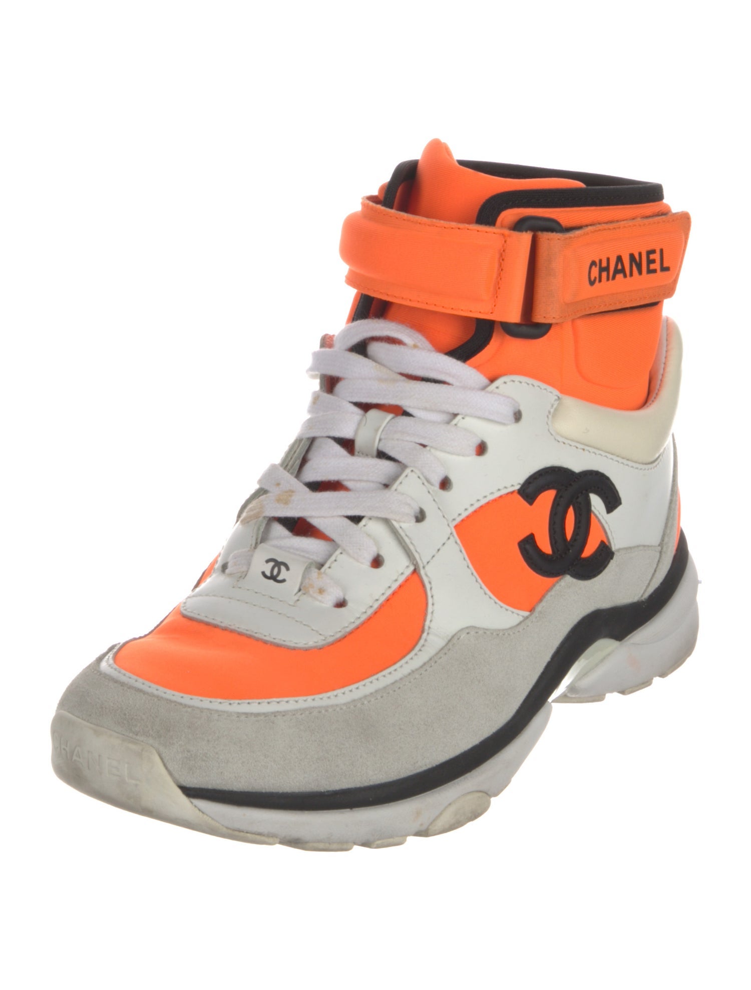 Chanel 2018 Interlocking CC Logo Wedge Sneakers