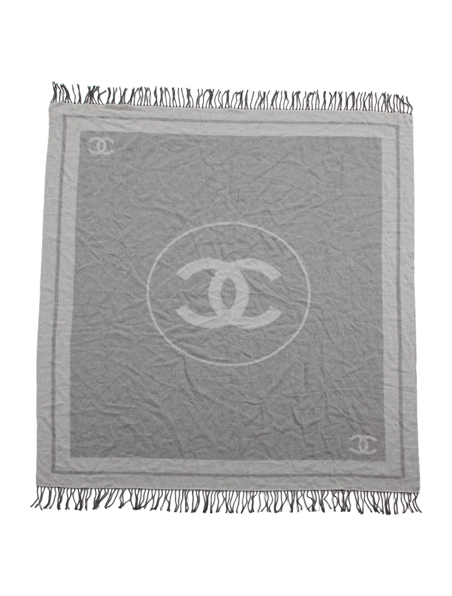 Chanel 2025 CC Wool Blend Throw Blanket w/ Tags