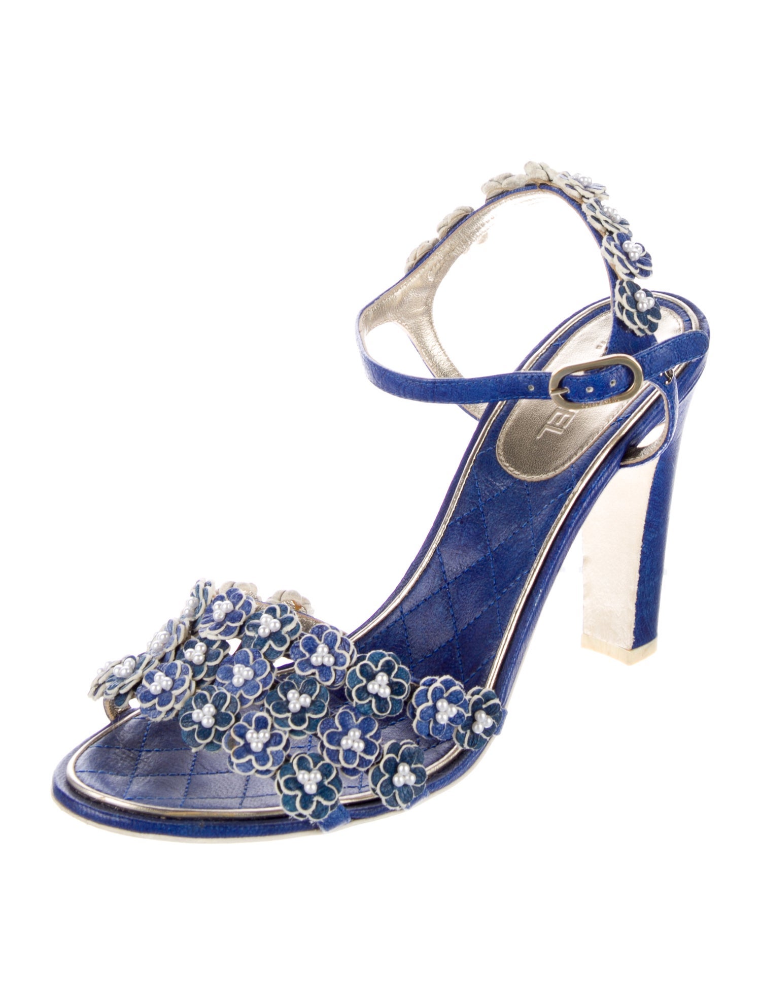 Chanel 2015 Interlocking CC Logo Sandals