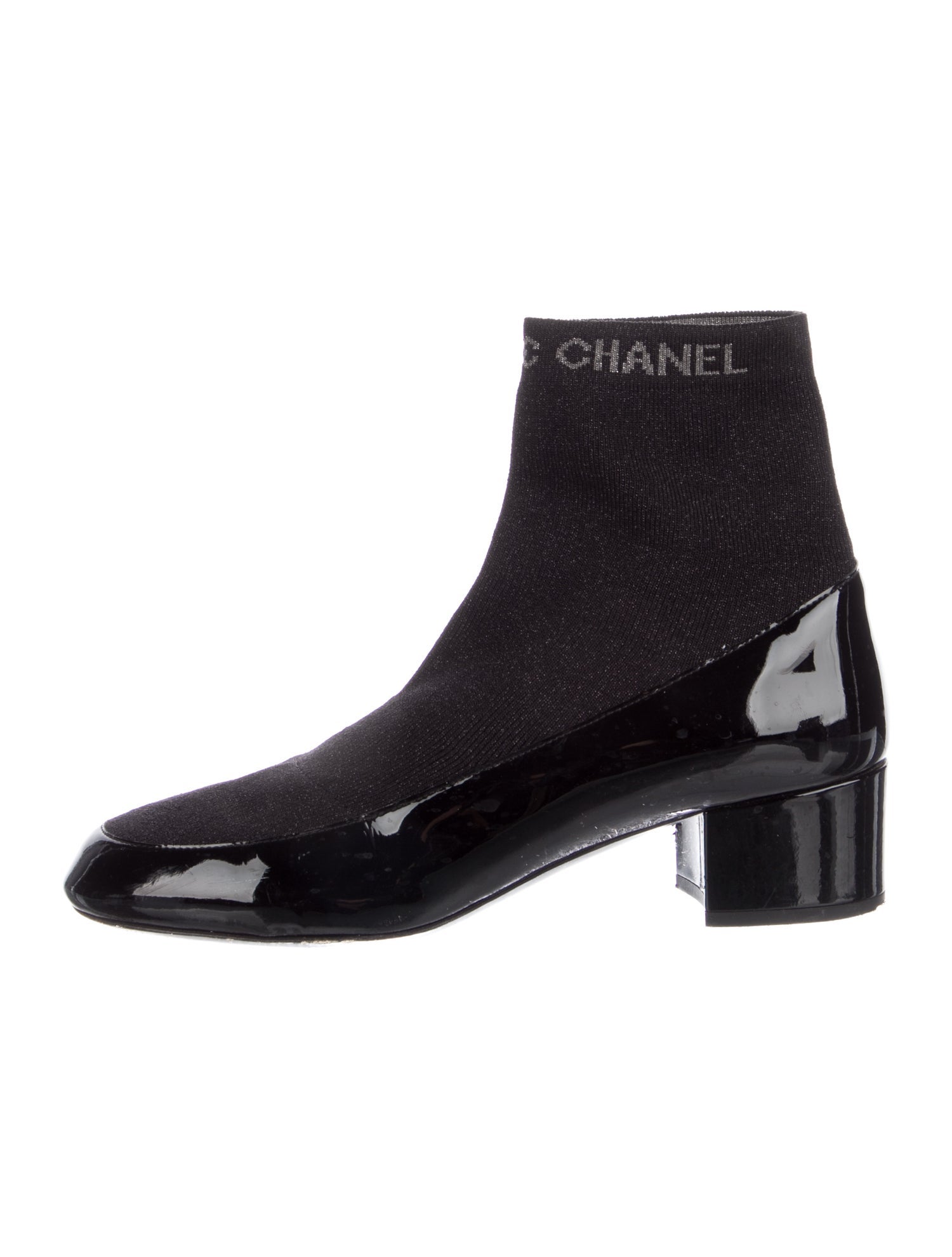 Chanel 2017 Patent Leather Sock Boots