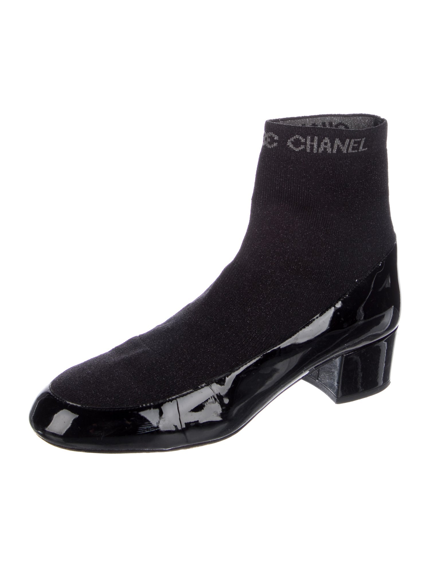 Chanel 2017 Patent Leather Sock Boots