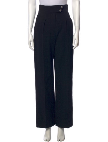 Pre-owned Chanel 2008 Wide Leg Pants In Black