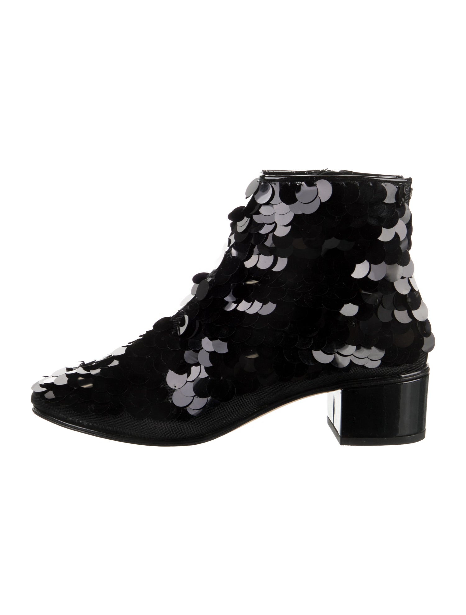 Chanel Interlocking CC Logo Sequins Boots