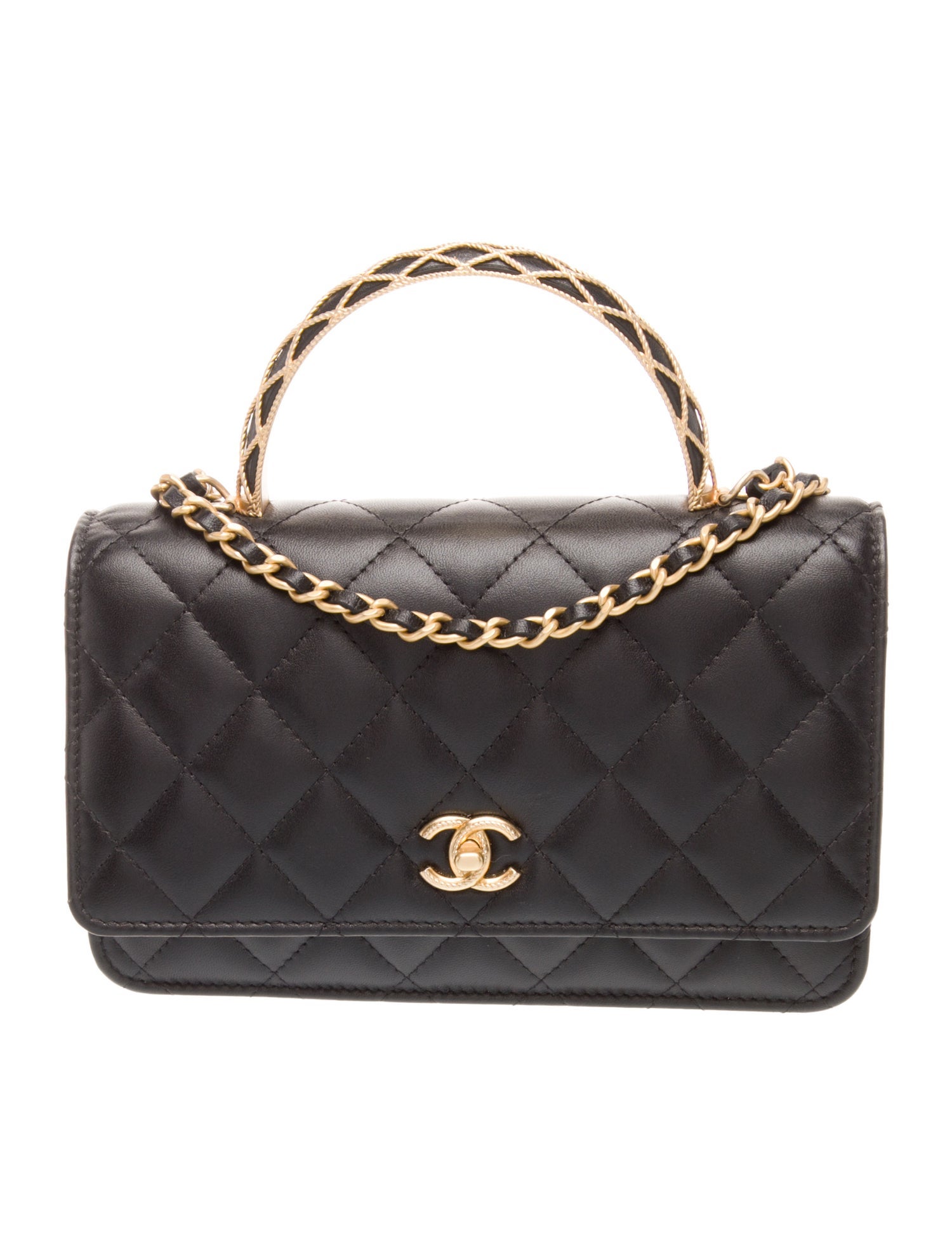 Chanel Top Handle Wallet On Chain w/Tags