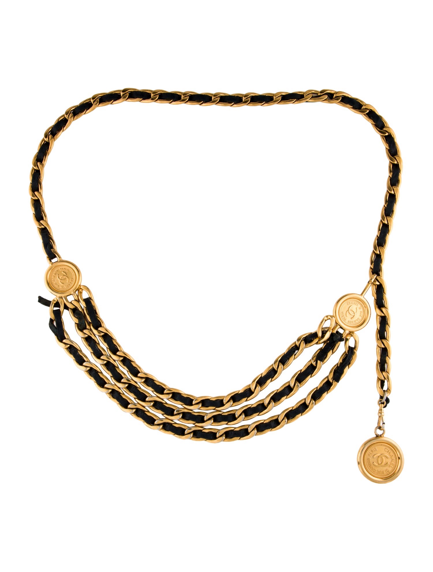 Chanel Vintage Interlocking CC Logo Waist Belt