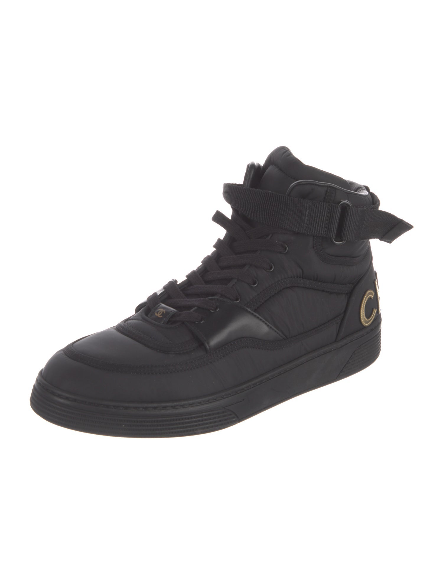 Chanel Interlocking CC Logo Nylon Sneakers