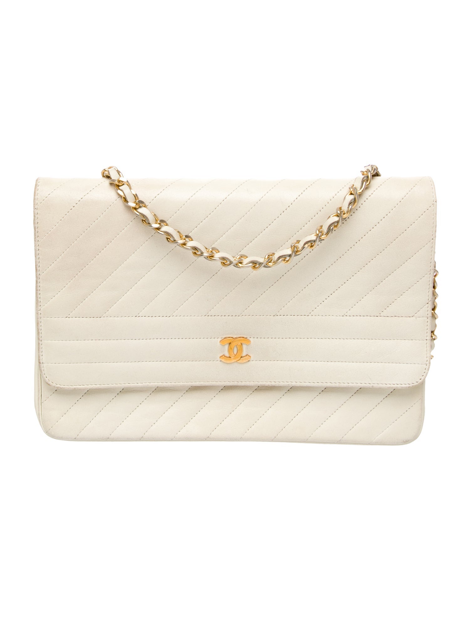 Chanel Diagonal Quilt Flap Bag