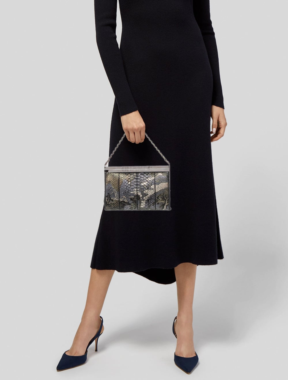 Chanel Hand Painted Python Clutch - image 2