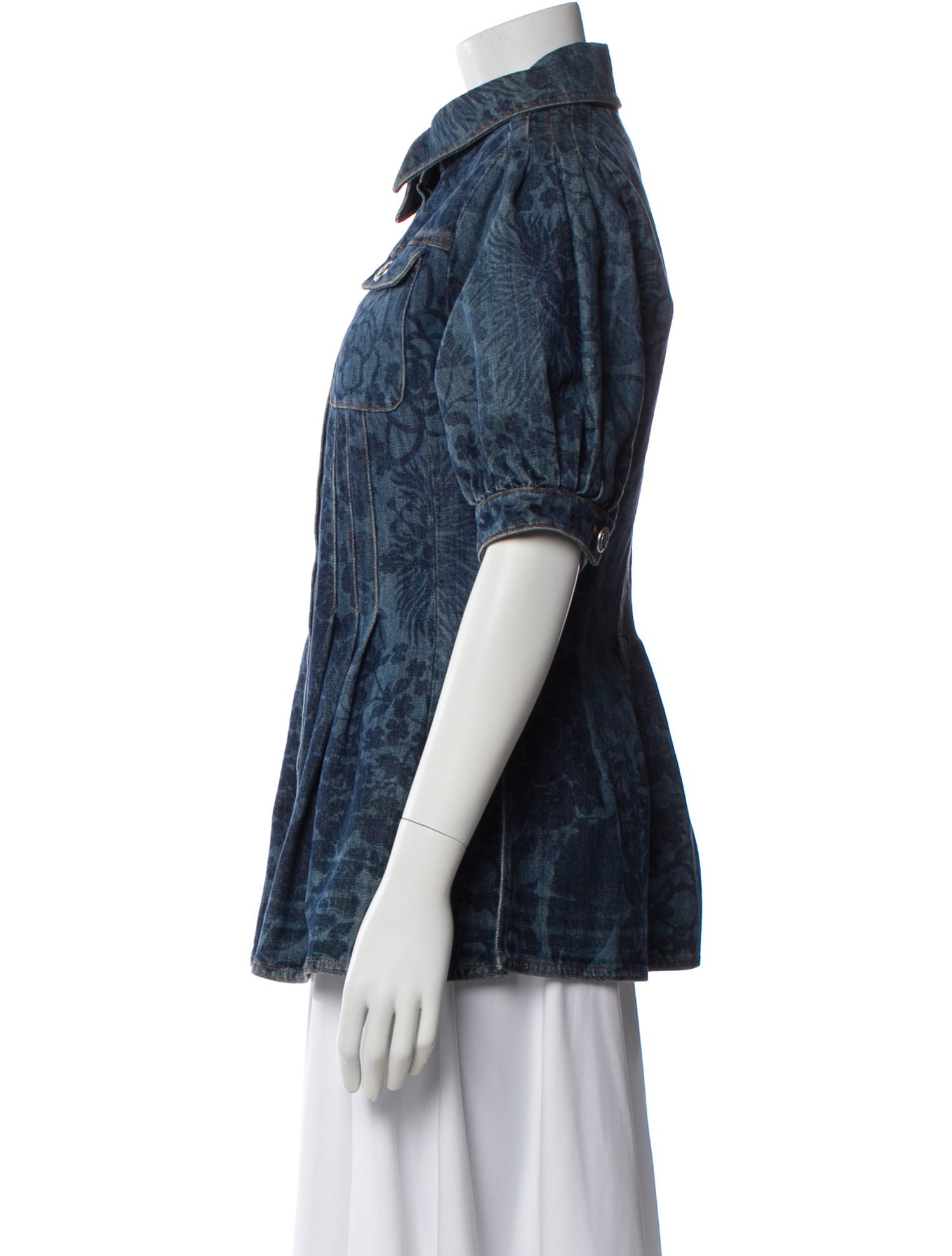 Chanel 2016 Printed Denim Jacket