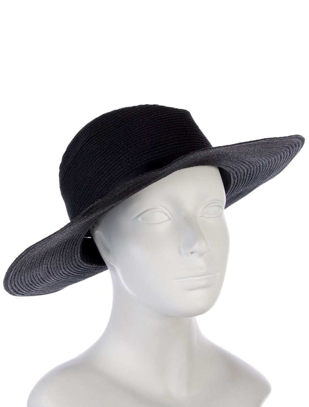 Chanel Solid Interlocking CC Straw Hat - image 2
