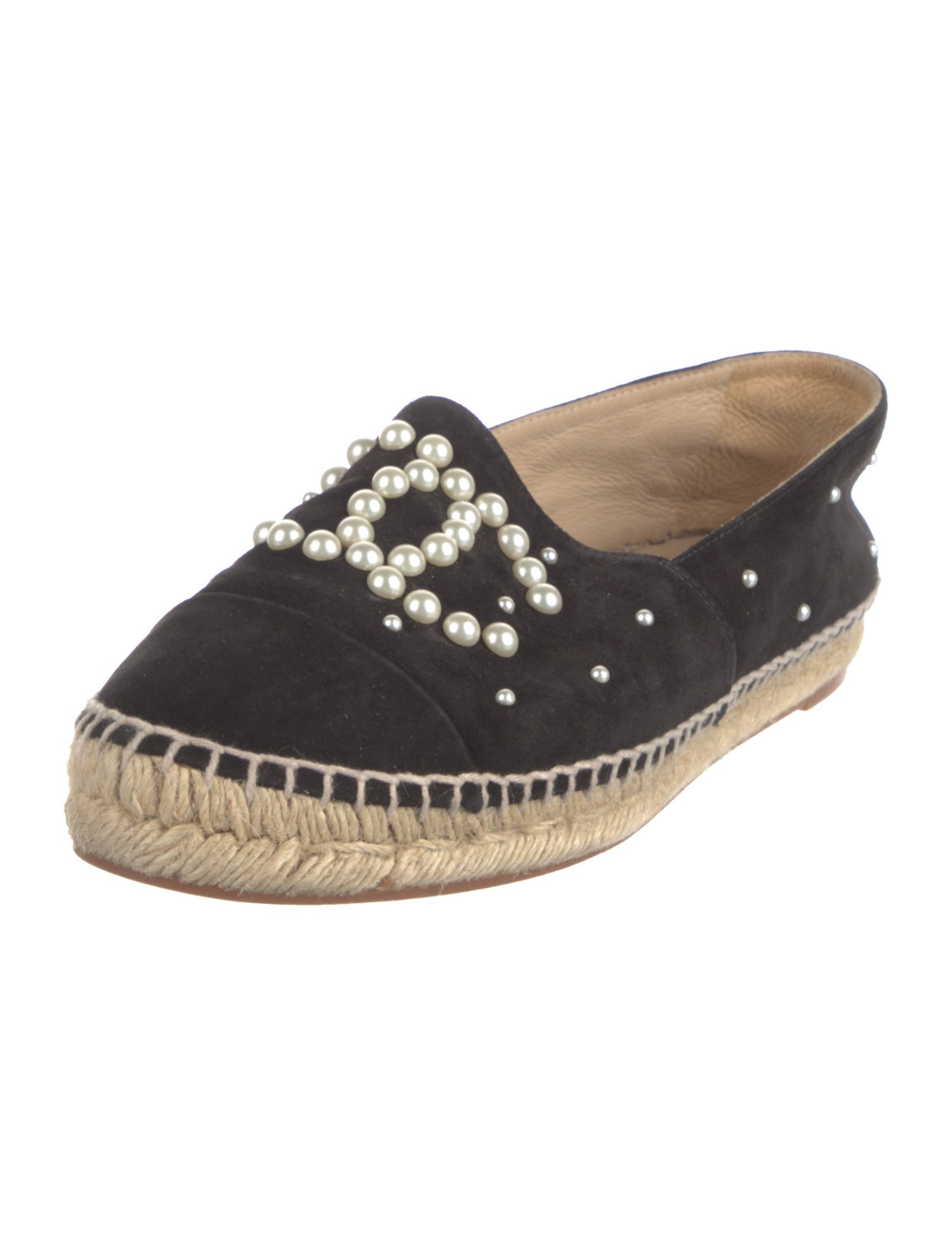 Chanel Interlocking CC Logo Suede Espadrilles