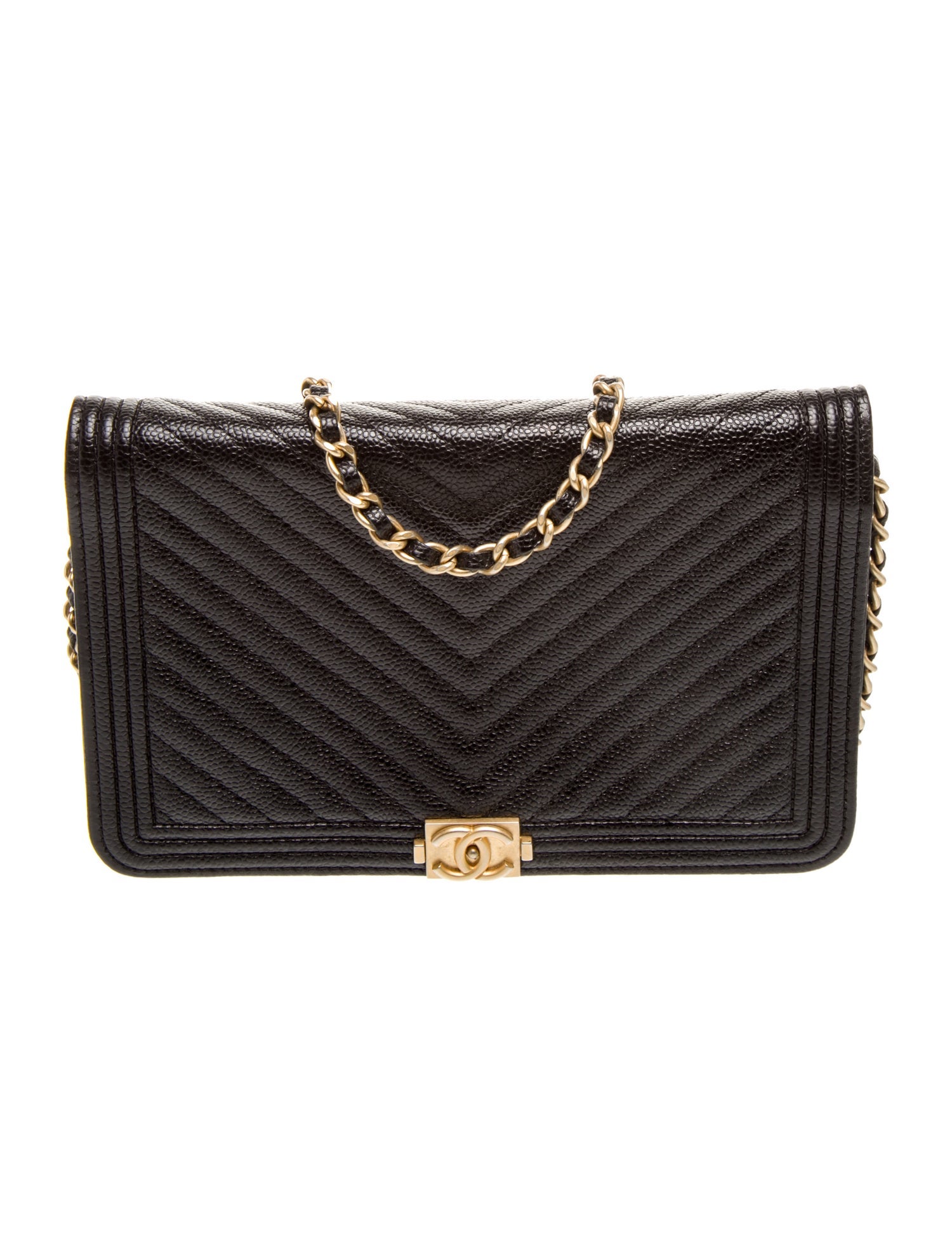 Chanel Chevron Boy Wallet On Chain
