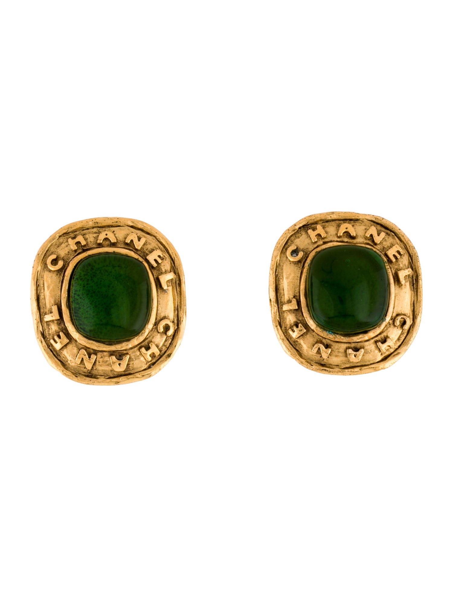 Chanel Vintage Gripoix Clip-On Earrings