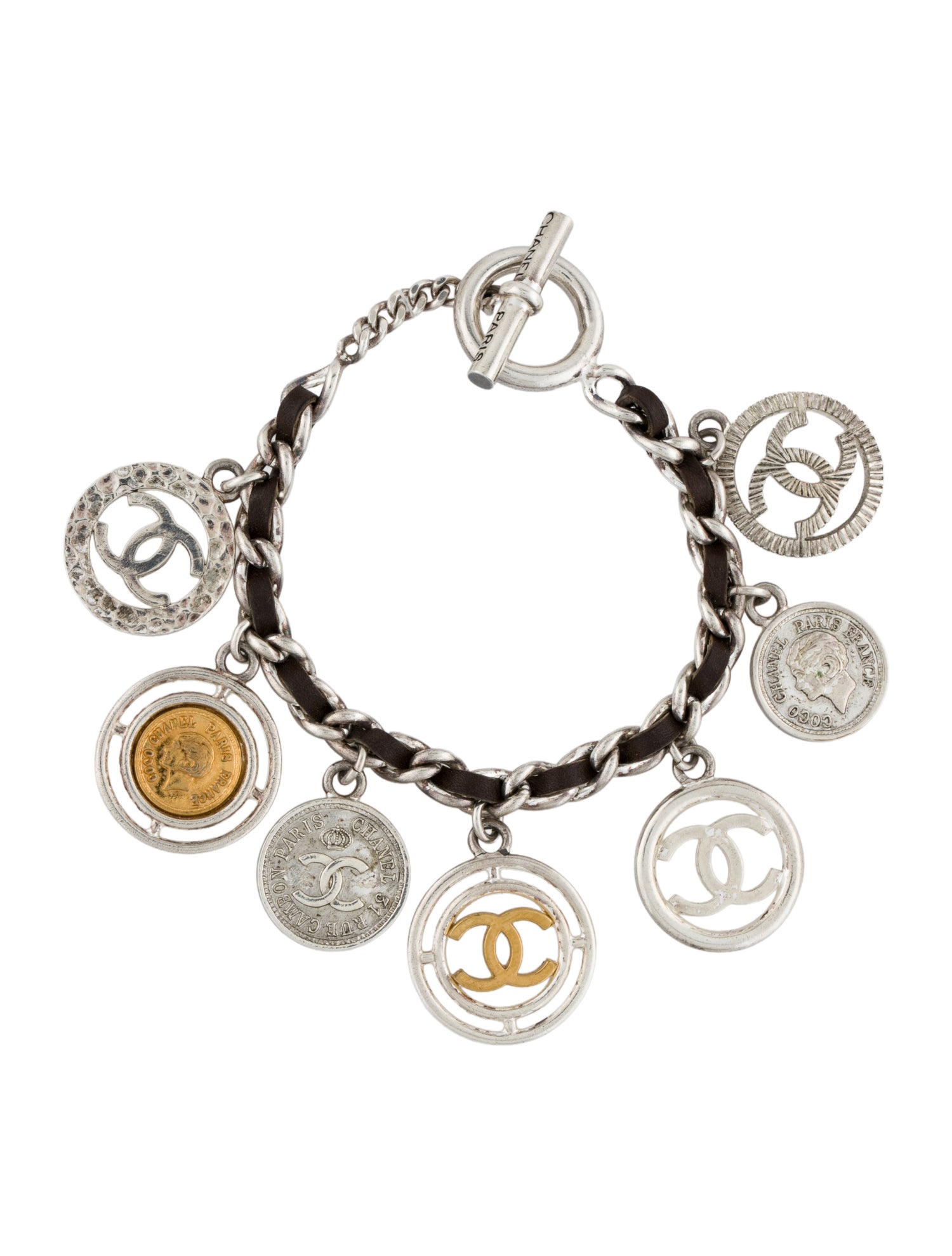 Chanel Vintage CC Charm Bracelet