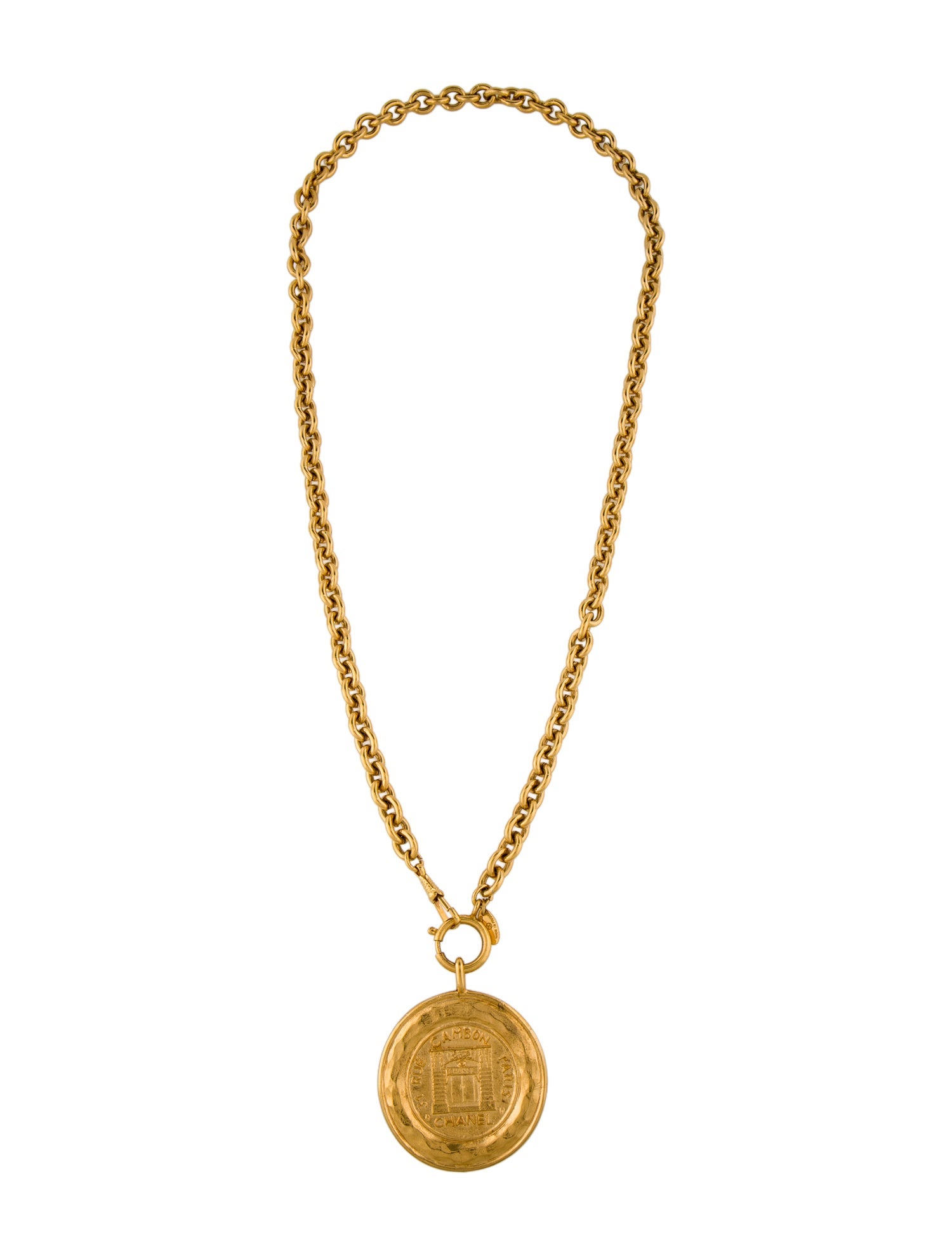 Chanel Vintage '31 Rue Cambon Paris' Medallion Pendant Necklace