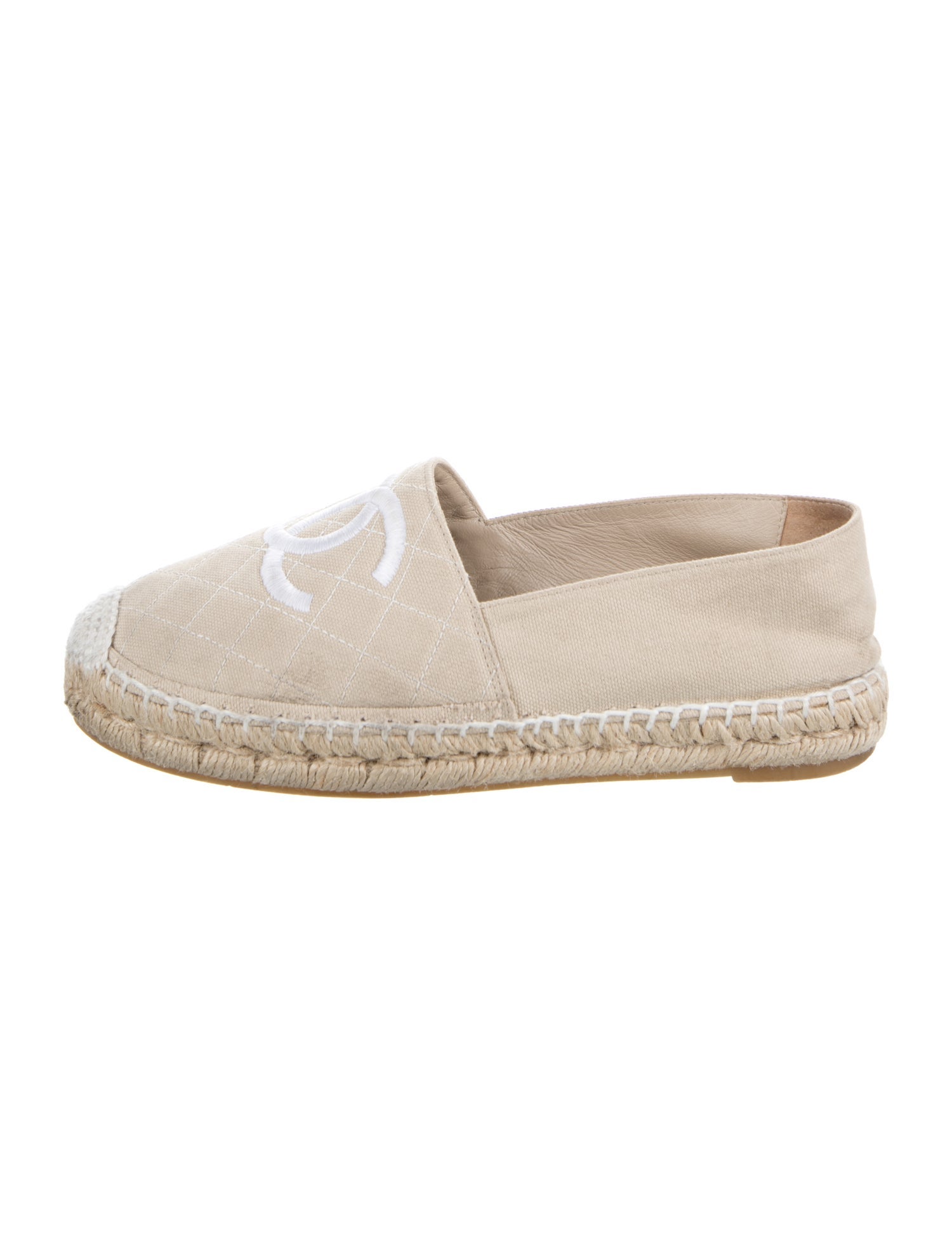 Chanel Interlocking CC Logo Canvas Espadrilles