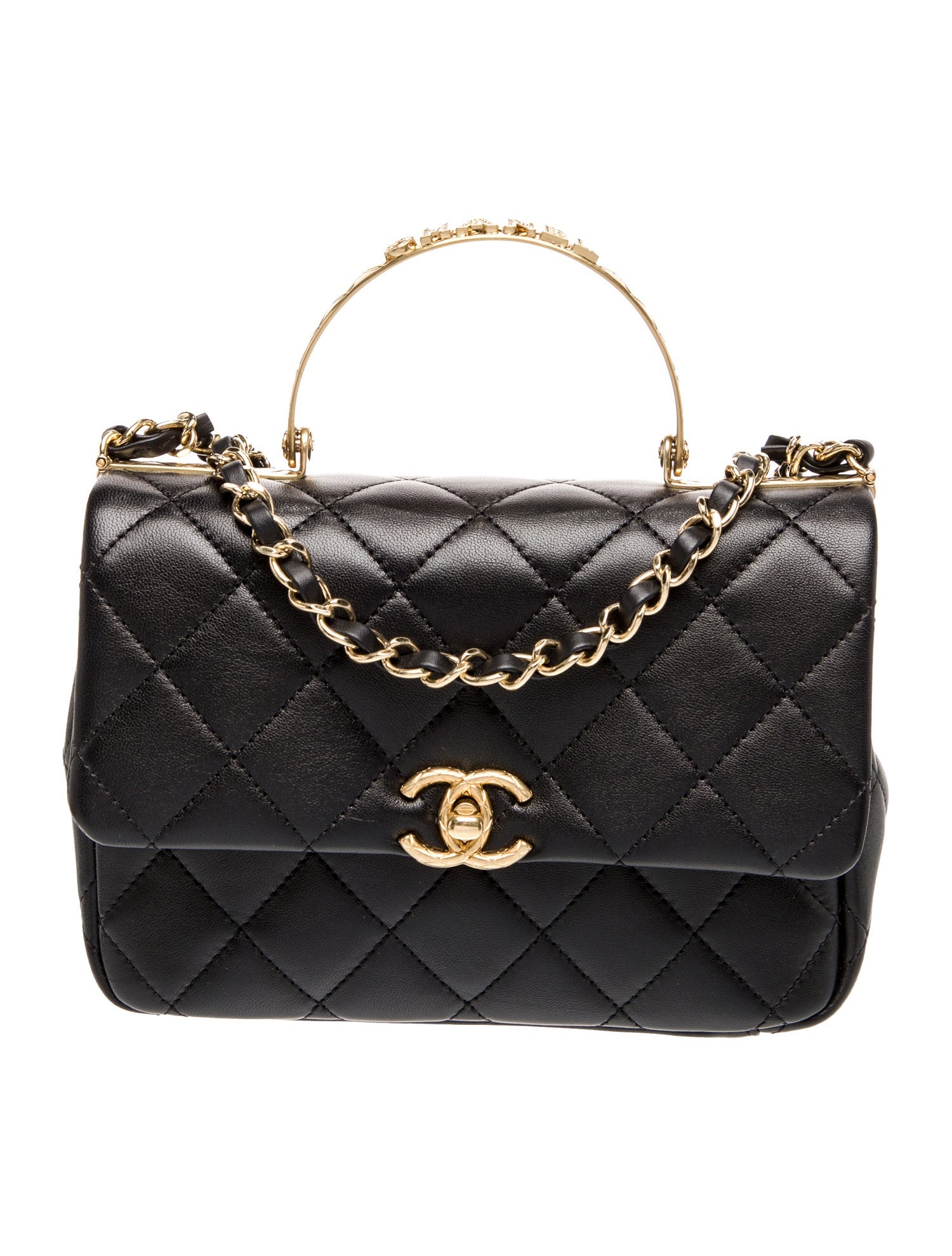 Chanel Rectangular Mini Crystal Top Handle Flap Bag