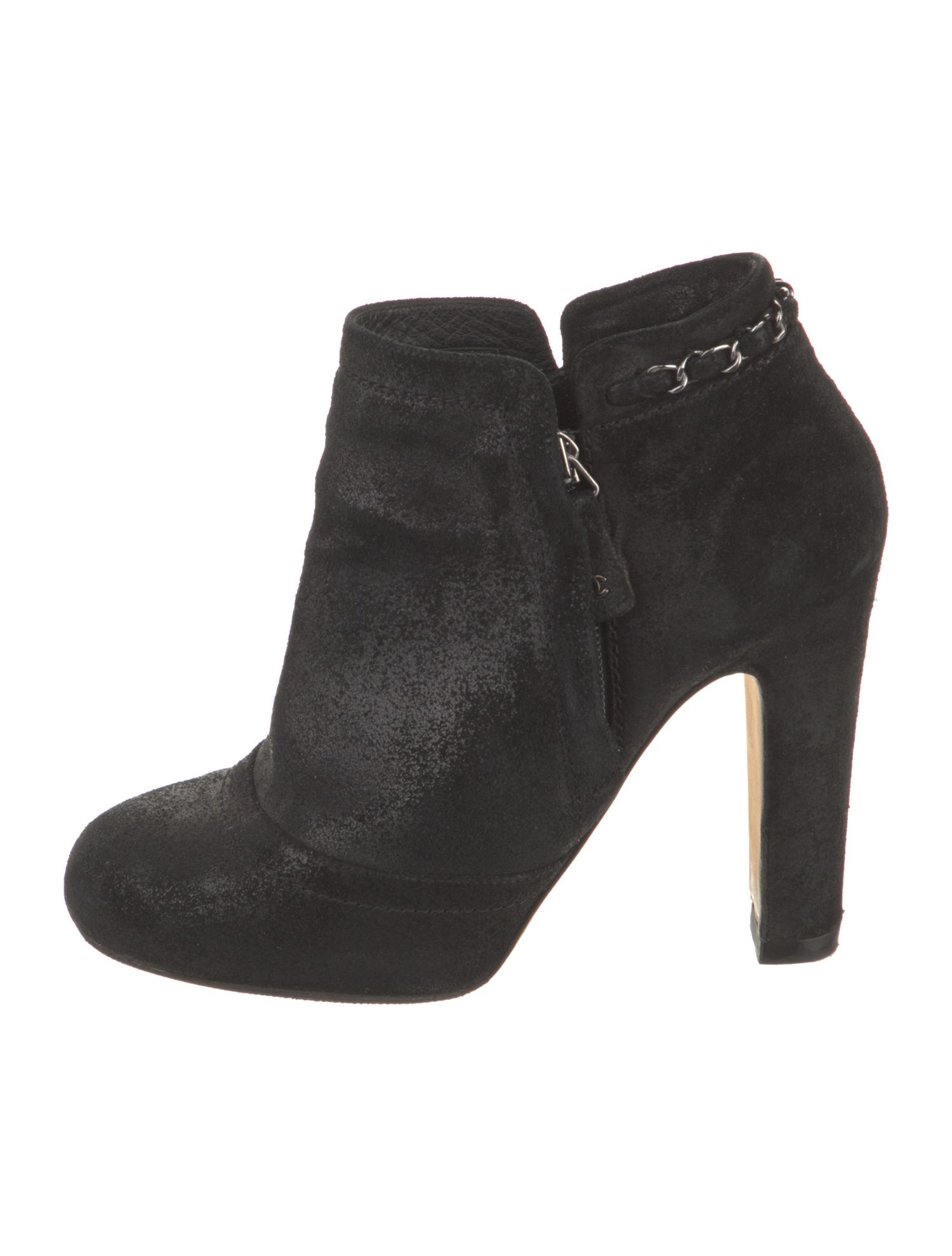 Chanel 2014 Interlocking CC Logo Boots