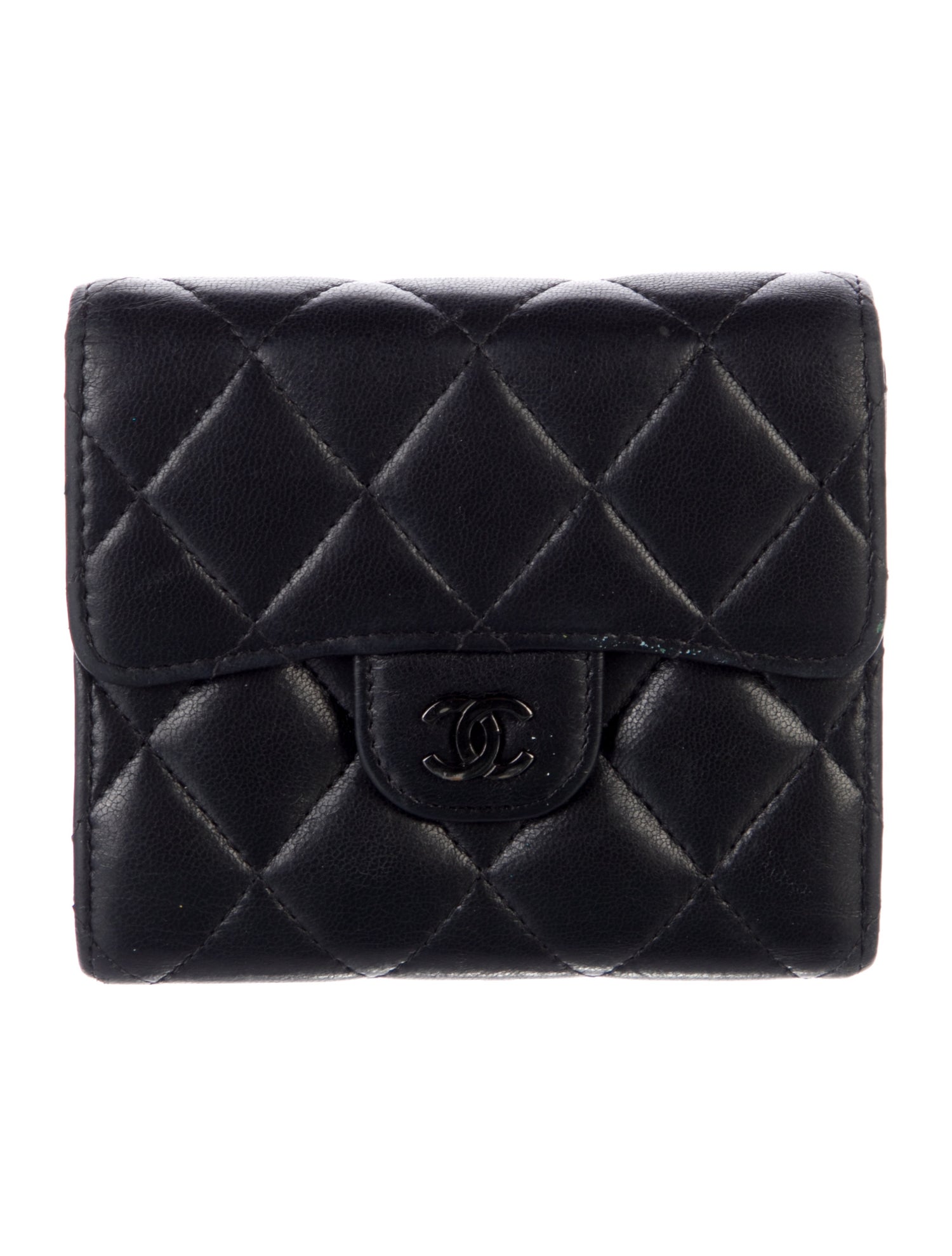 Chanel 2021 So Black CC Flap French Purse