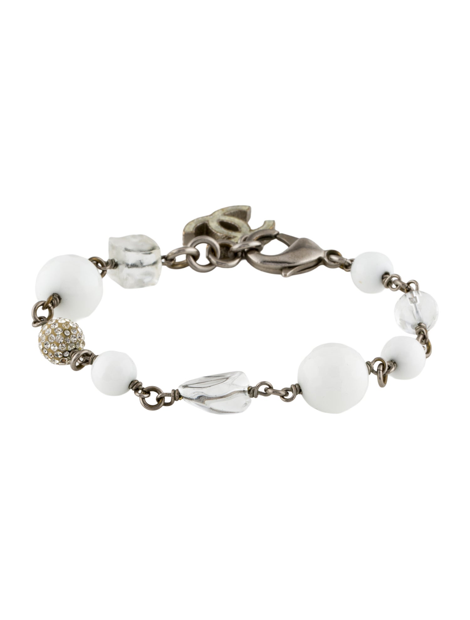 Chanel Strass & Resin CC Charm Bracelet